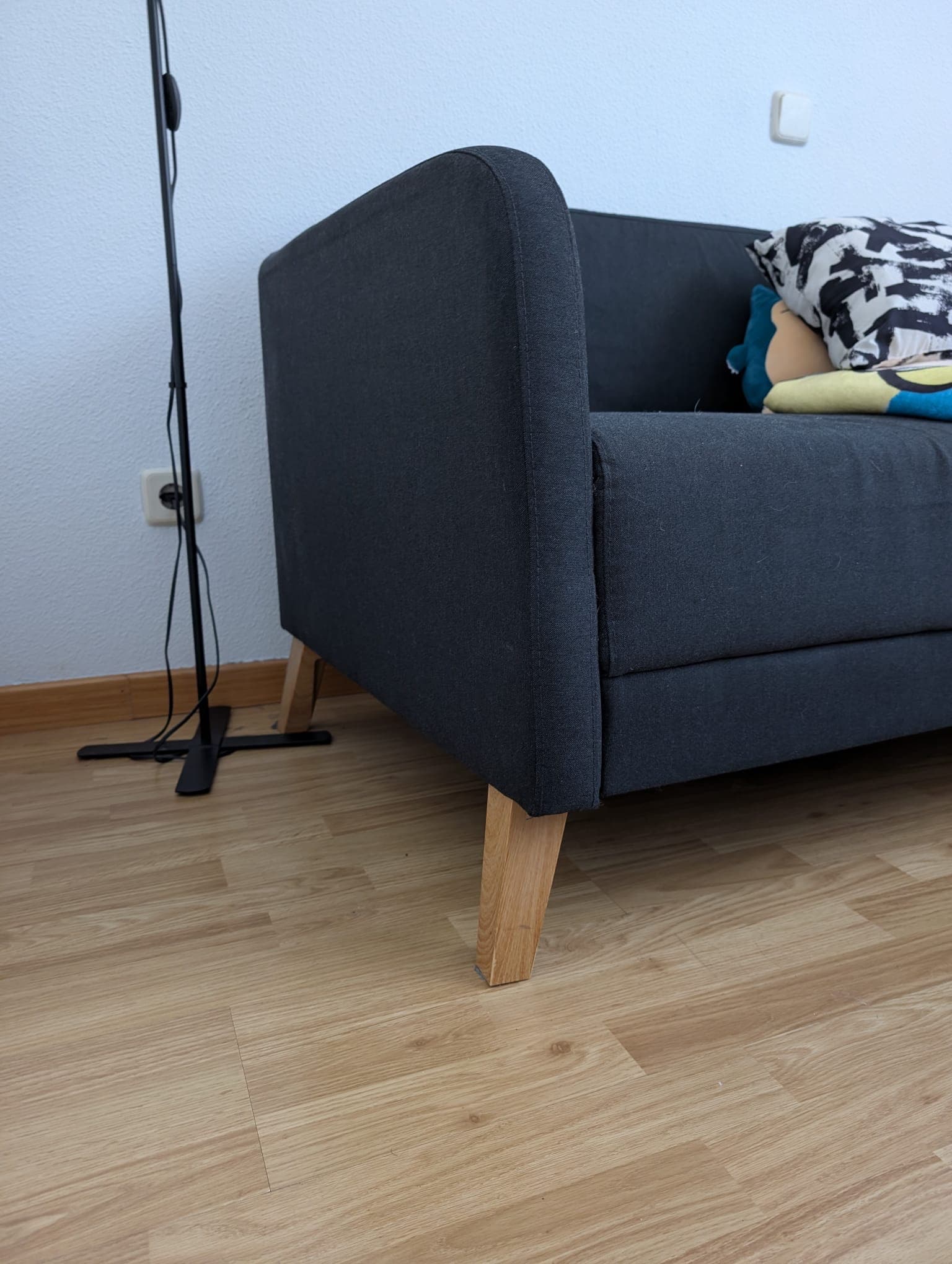 LINANÄS 2-seat sofa, Vissle dark grey