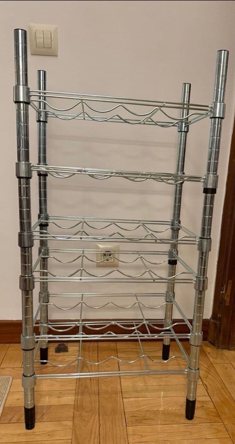 OMAR botelleiro, galvanizado, 46x36x94 cm