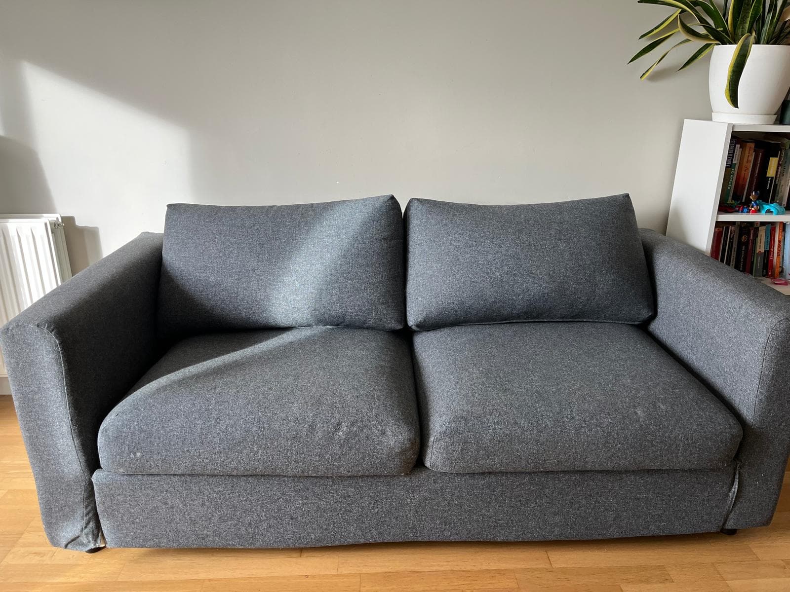 VIMLE sofà llit 2 places, Gunnared gris sòlid