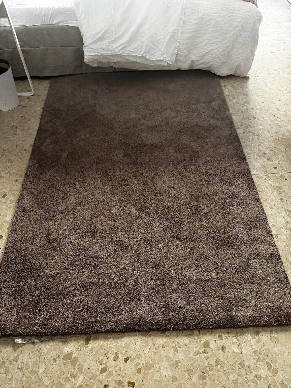 KNARDRUP alfombra, pelo corto, rosa claro, 133x195 cm