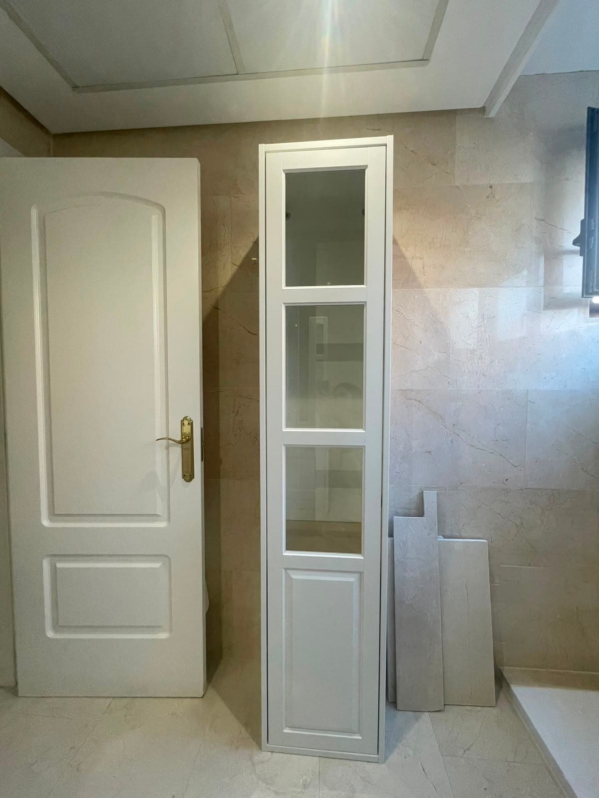 TÄNNFORSEN high cabinet with door, white, 40x35x195 cm