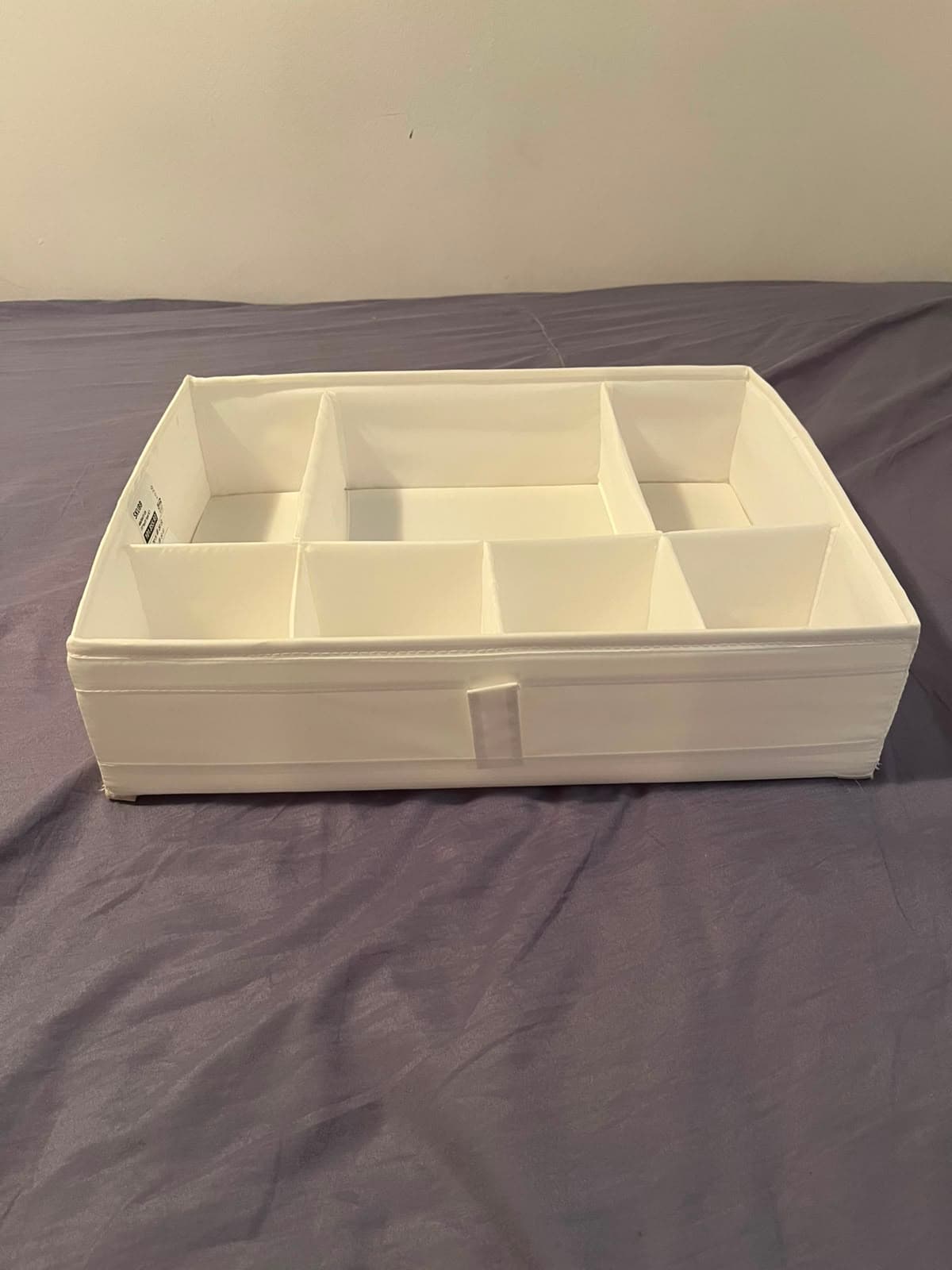 SKUBB caixa amb compartiments, blanc, 44x34x11 cm