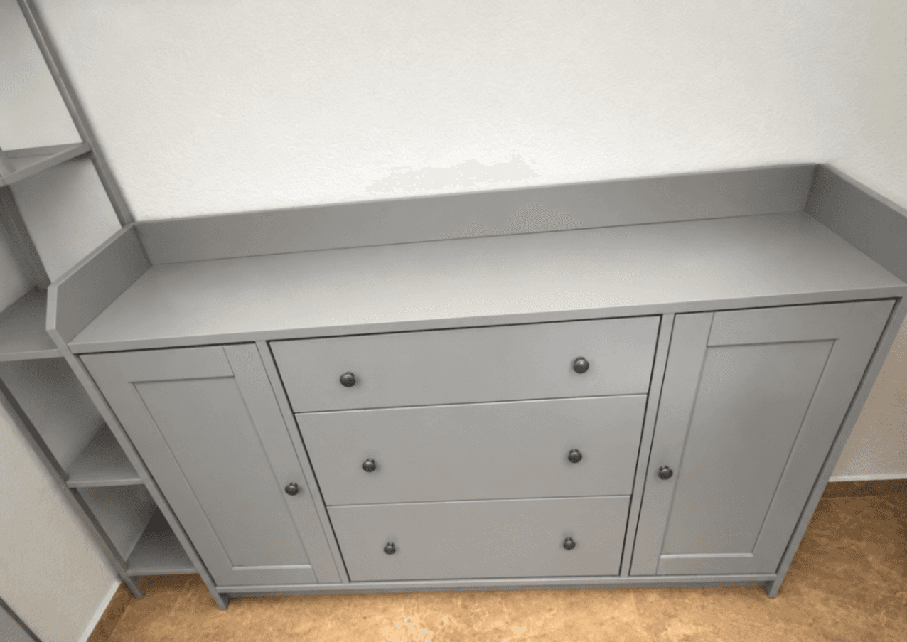 HAUGA bufet, gris, 140x84 cm