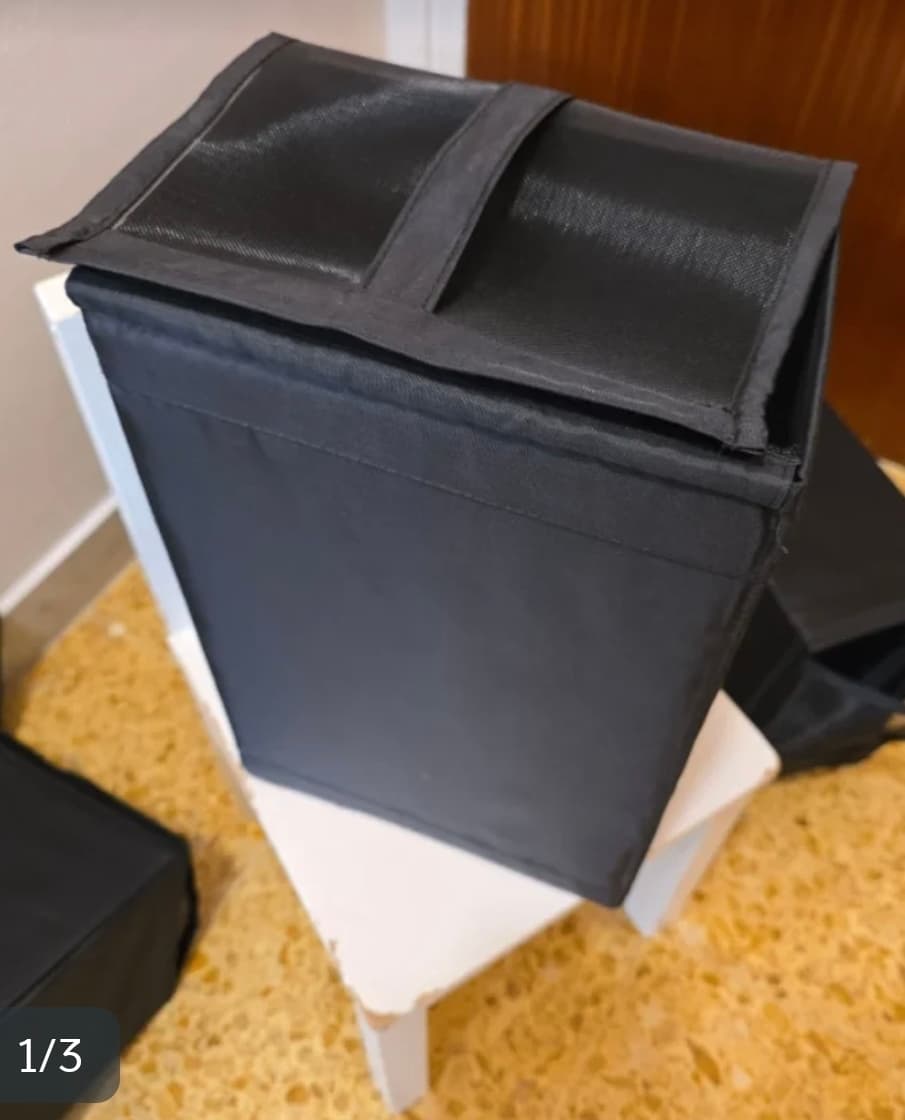 SKUBB caja para zapatos, gris oscuro, 22x34x16 cm