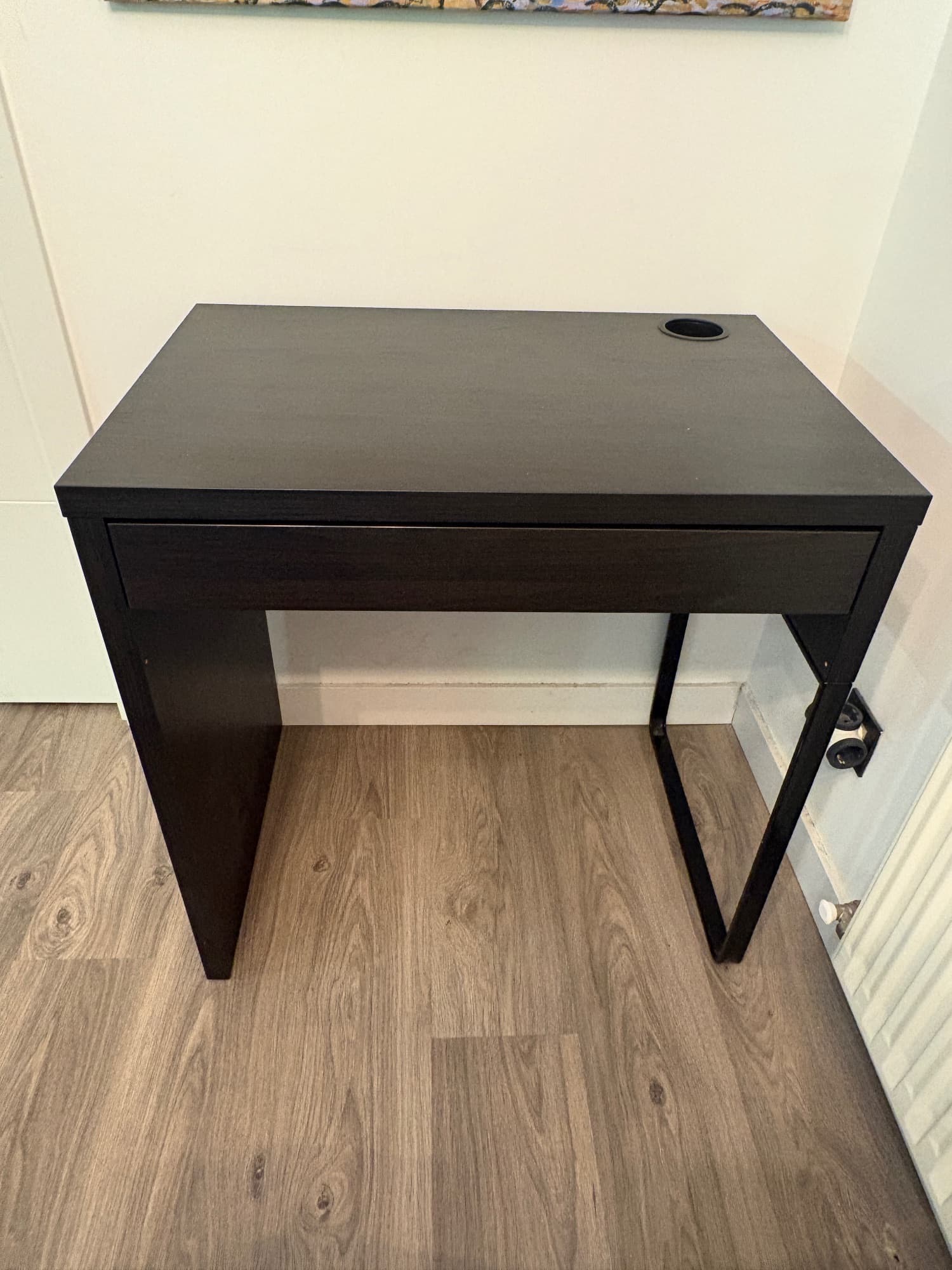 MICKE 2 ESCRITORIOS desk, black-brown, 73x50 cm