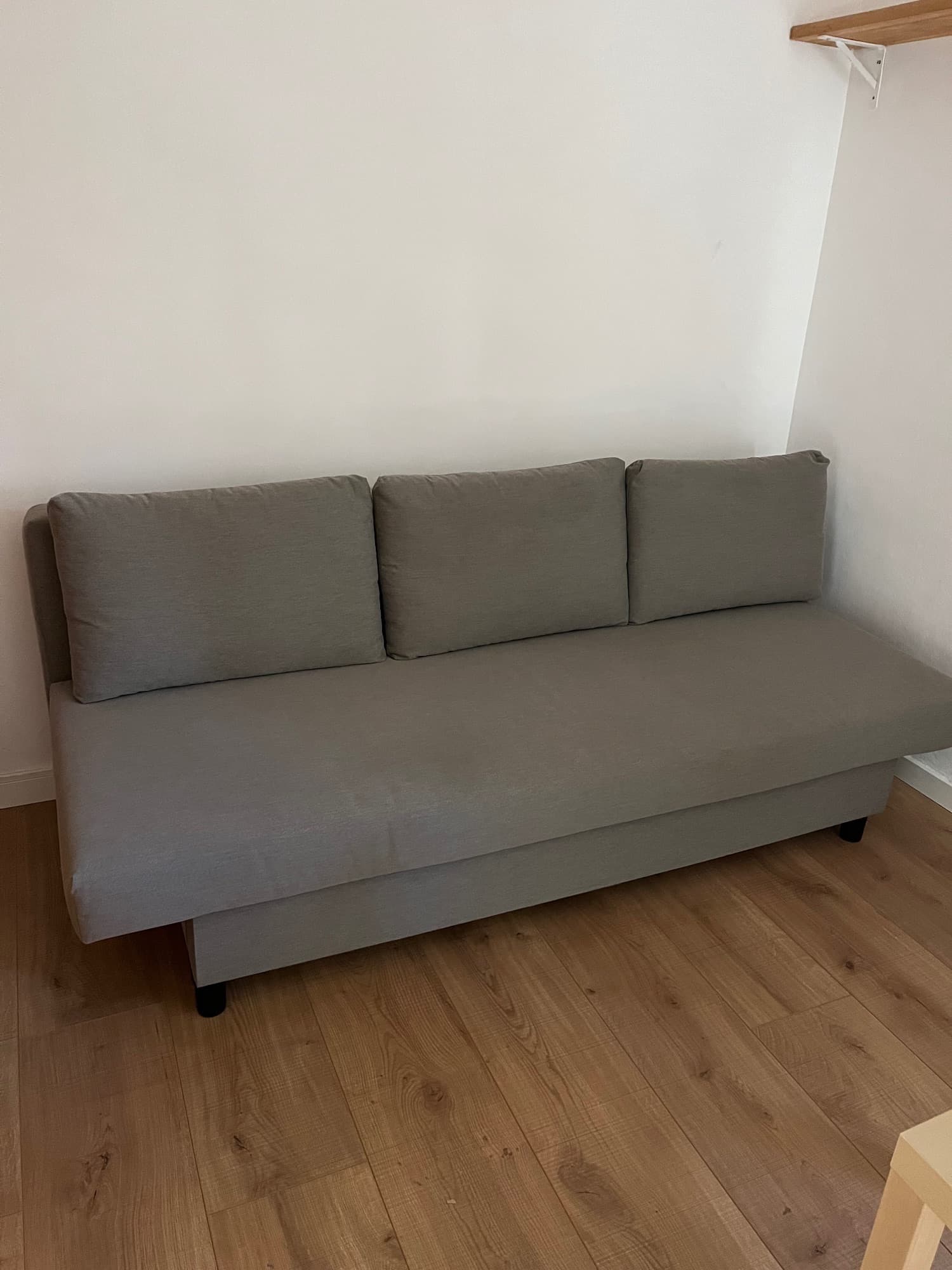 ÄLVDALEN sofá cama 3 prazas, Knisa beixe agrisado