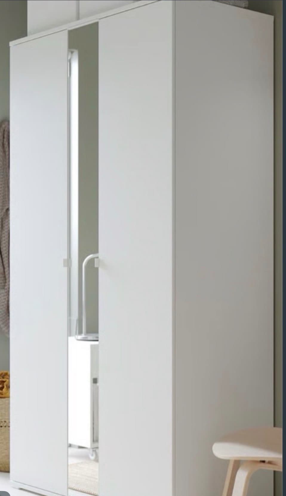VIHALS armario con 2 portas, branco, 105x57x200 cm