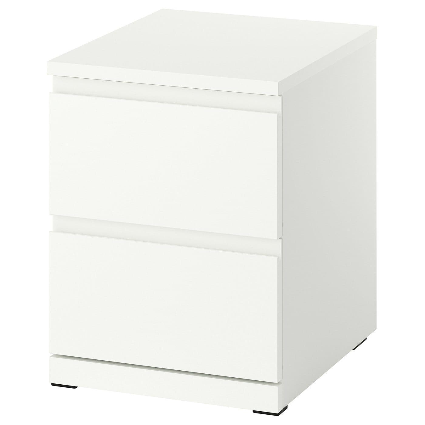 STORKLINTA calaixera de 2 calaixos, blanc/amb 2 calaixos, 40x50x53 cm