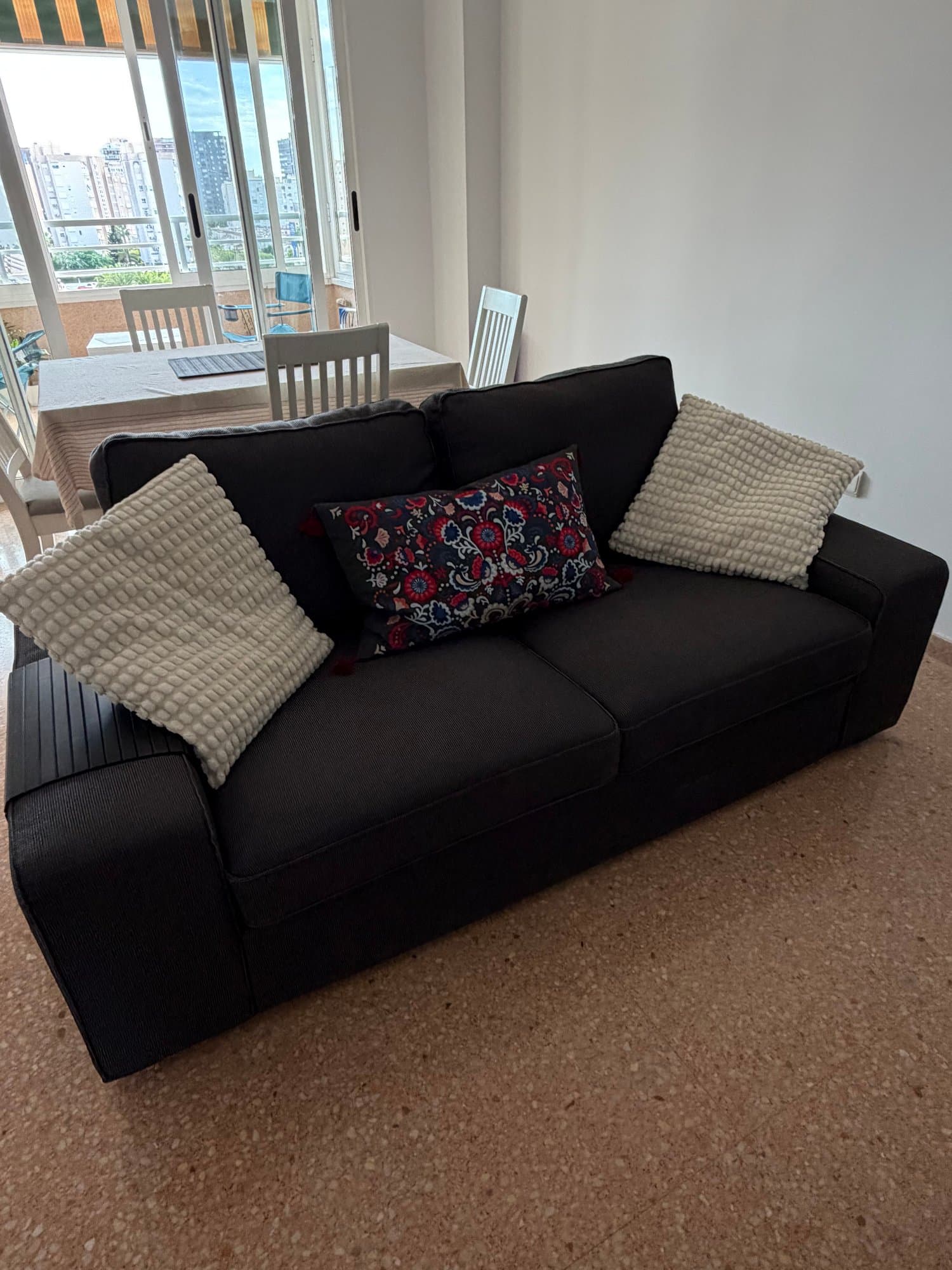 KIVIK two-seat sofa, Lejde grey/black