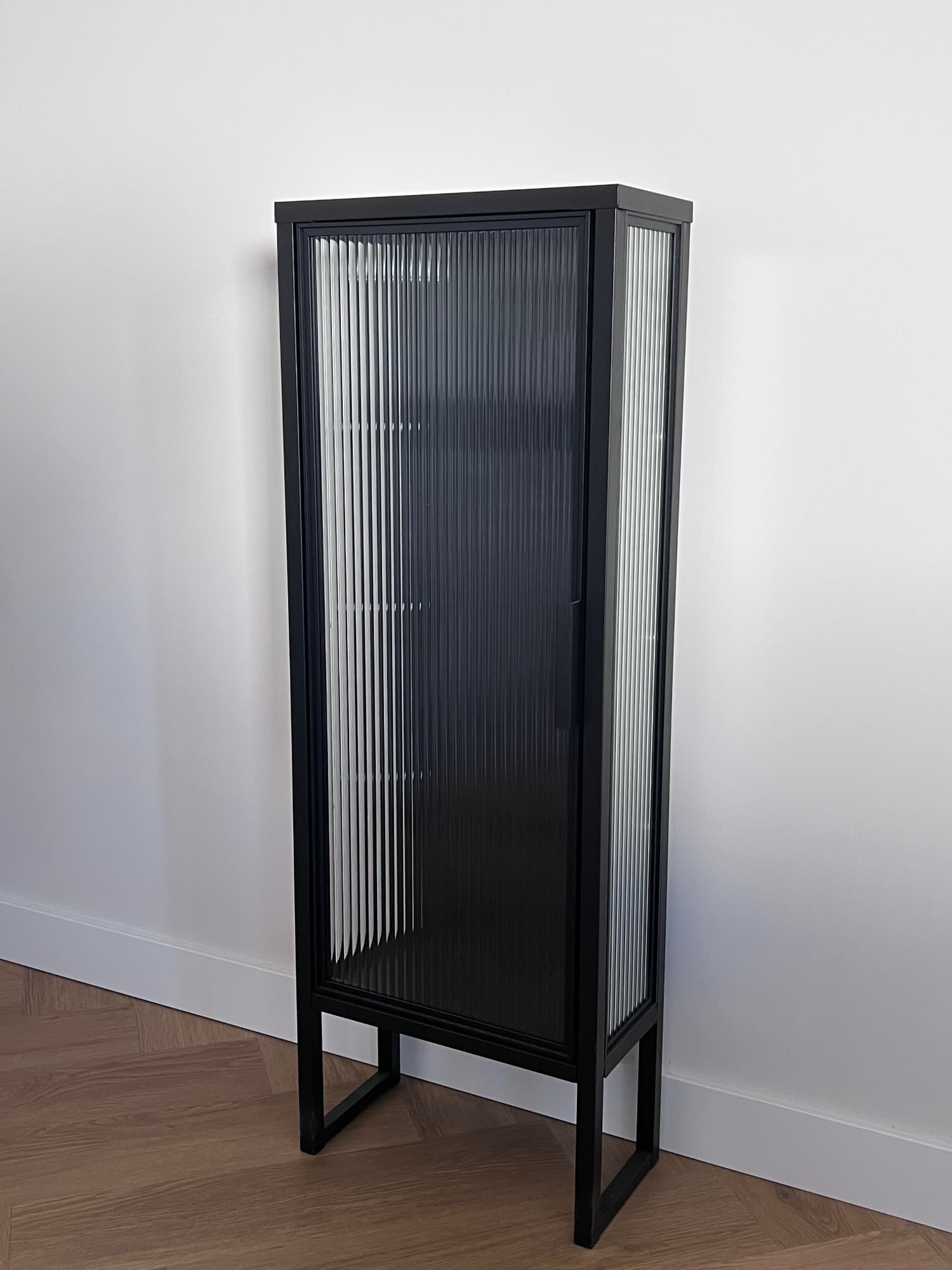 MOSSJÖN hormako arm. apalekin/beirazko atea, antrazita, 36x18x102 cm