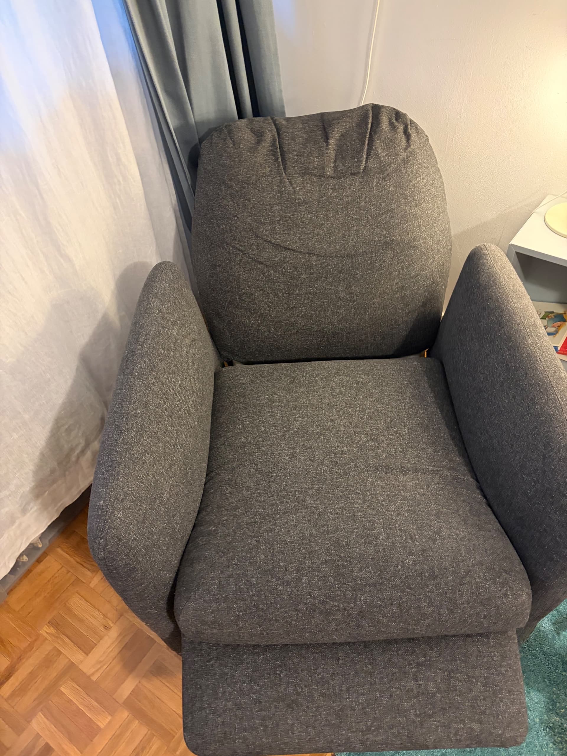 EKOLSUND cadeira de brazos relax reclinable, Gunnared gris escuro
