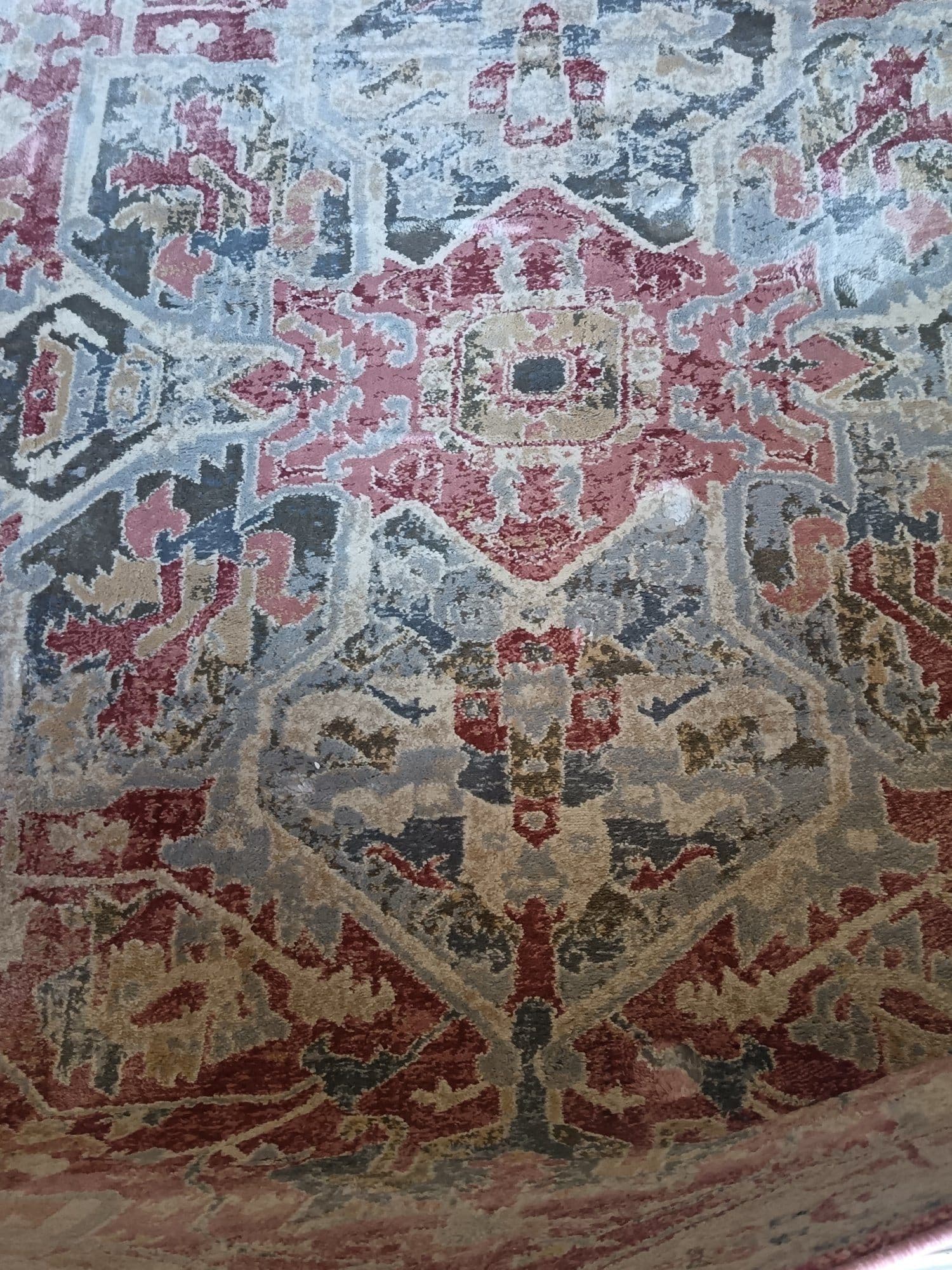 JÄRNVÄG catifa, pèl curt, motiu decoratiu rosa/beix, 160x230 cm