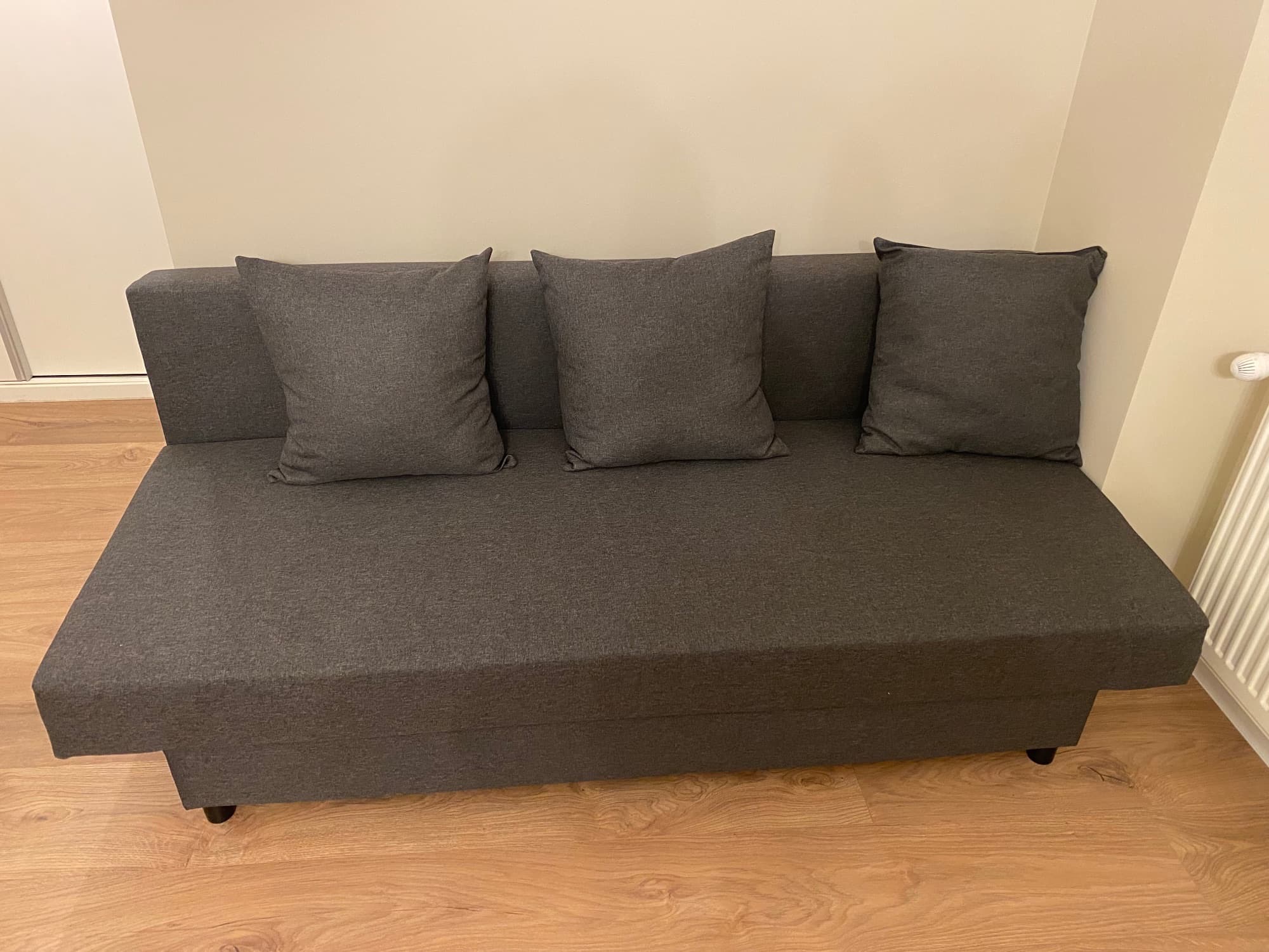 SOFÁ CAMA ASARUM sofá cama 3 prazas, gris
