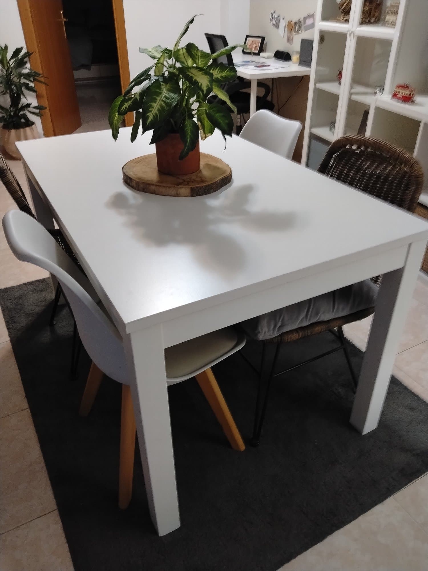 BJURSTA mesa extensible, blanco