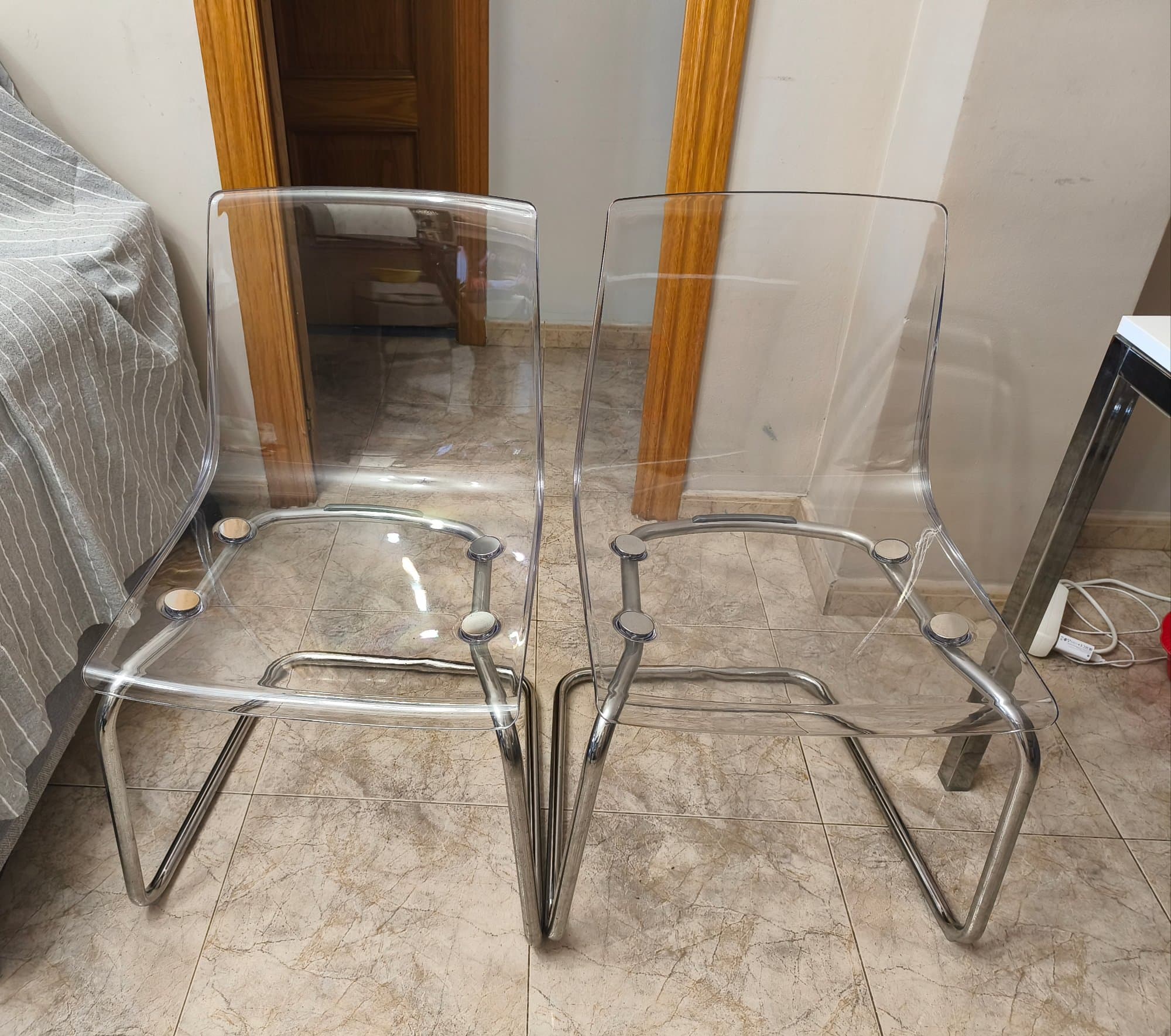 TOBIAS silla, transparente/cromado