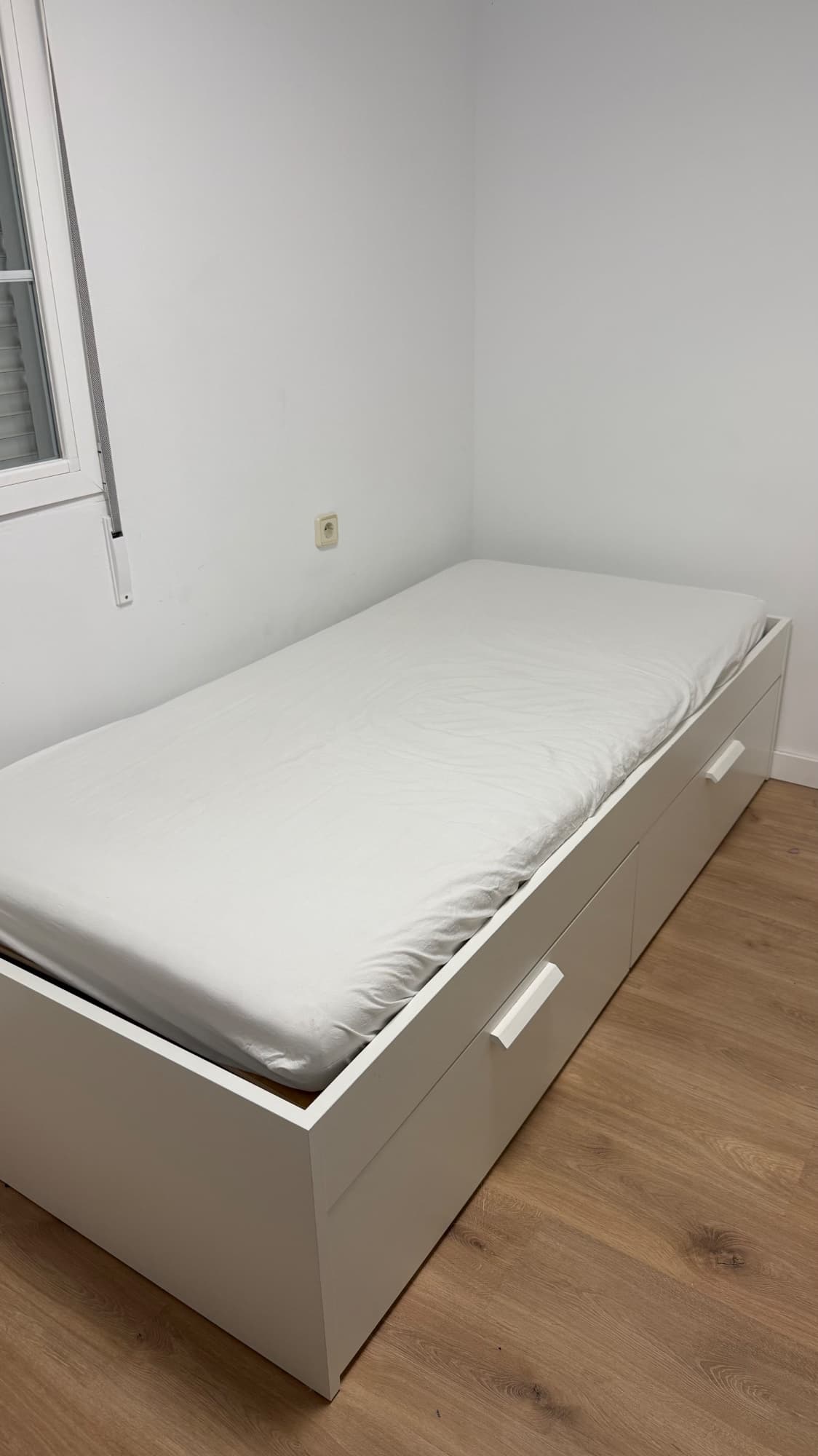BRIMNES estructura de llit+emmagatzematge, blanc, 90x200 cm