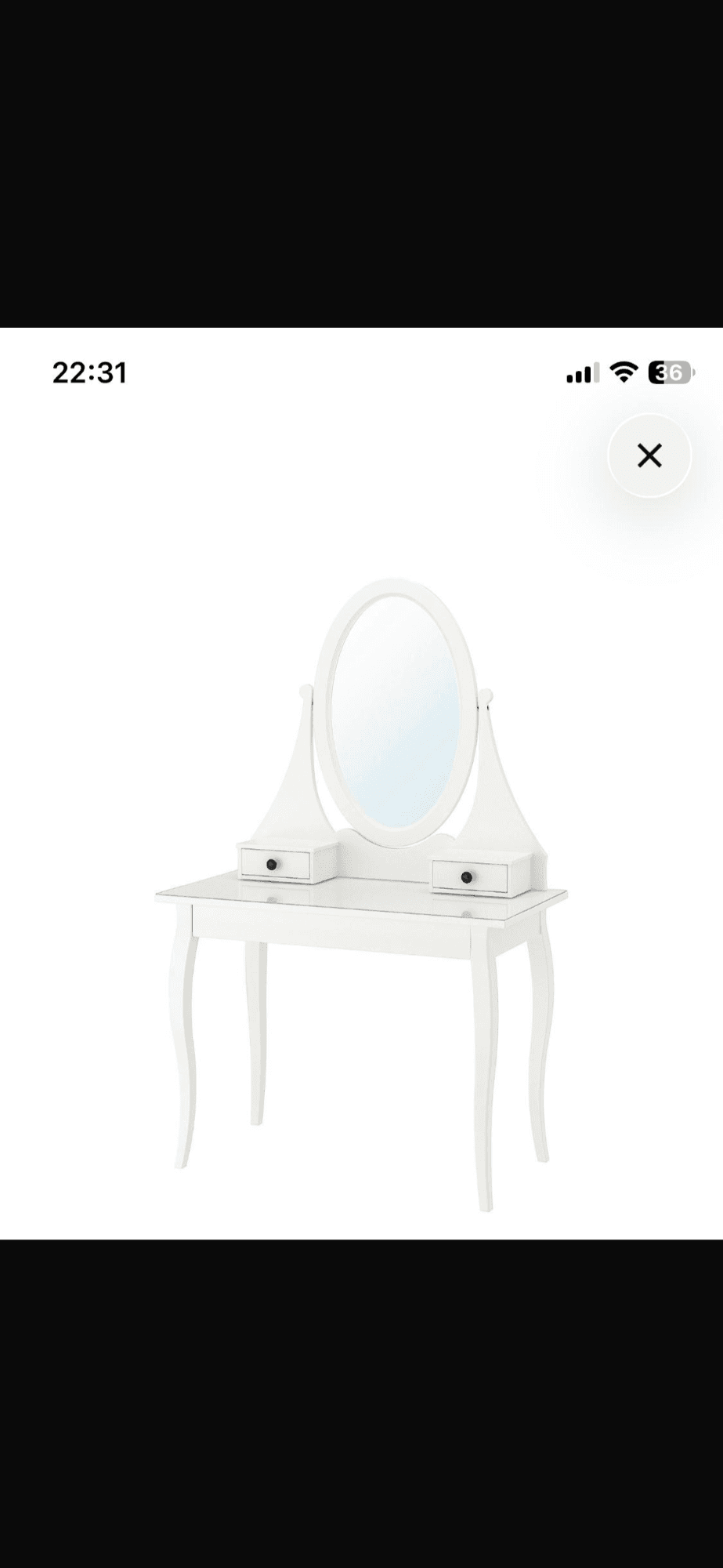 HEMNES tocador amb mirall, blanc, 100x50 cm