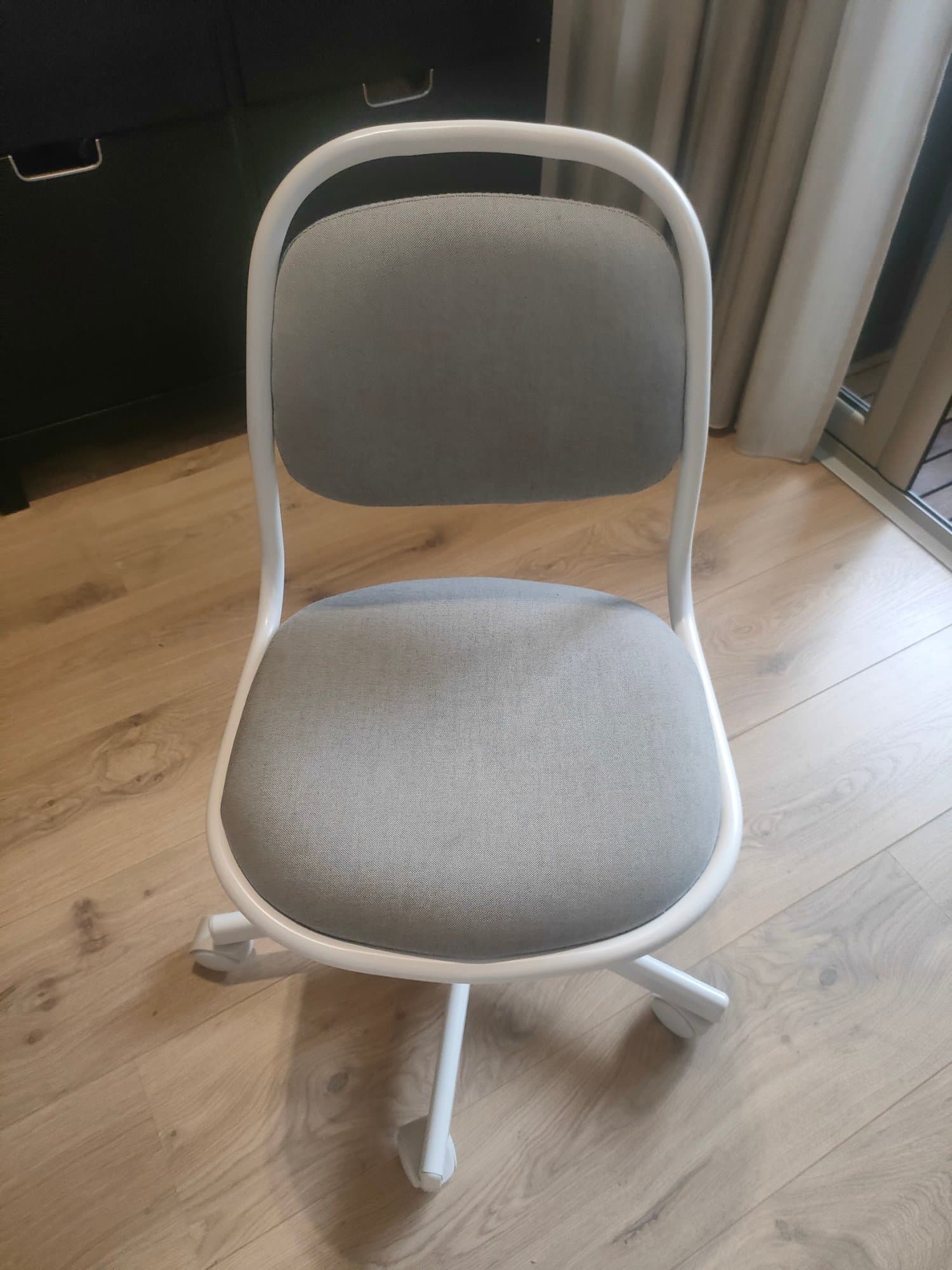 ÖRFJÄLL cadeira escritorio neno, branco/Vissle gris claro