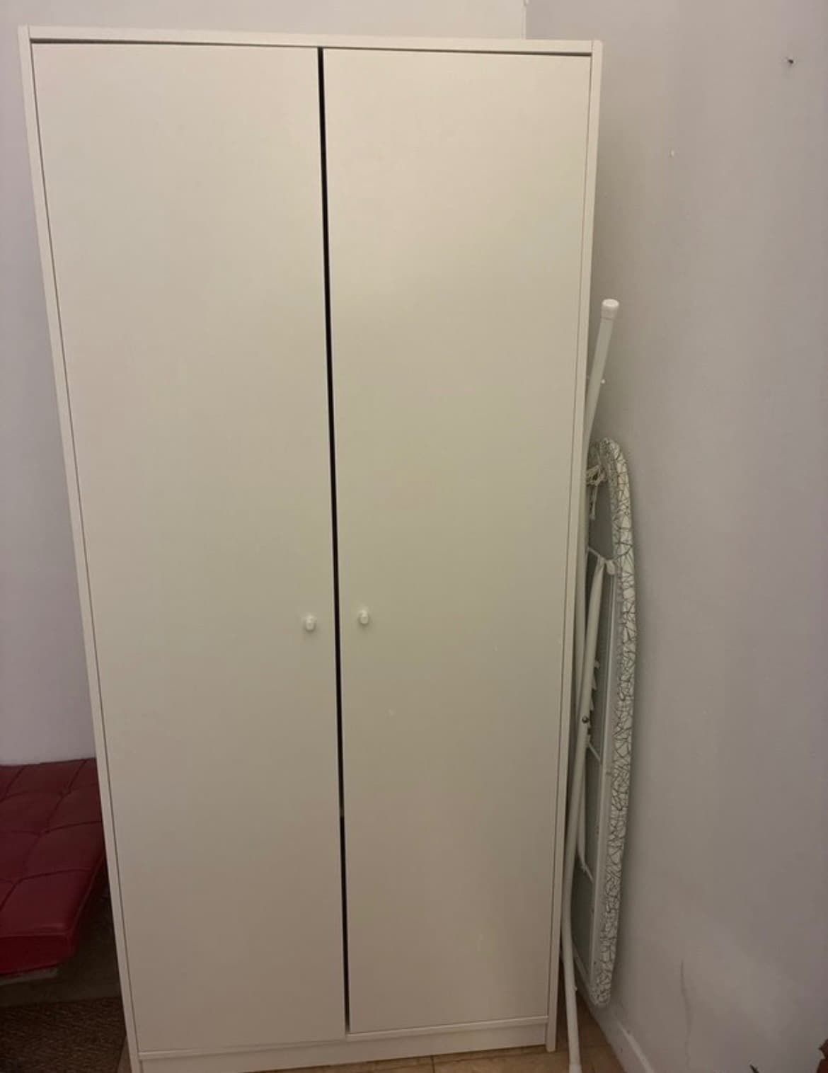 KLEPPSTAD 2 atedun armairua, zuria, 79x55x176 cm