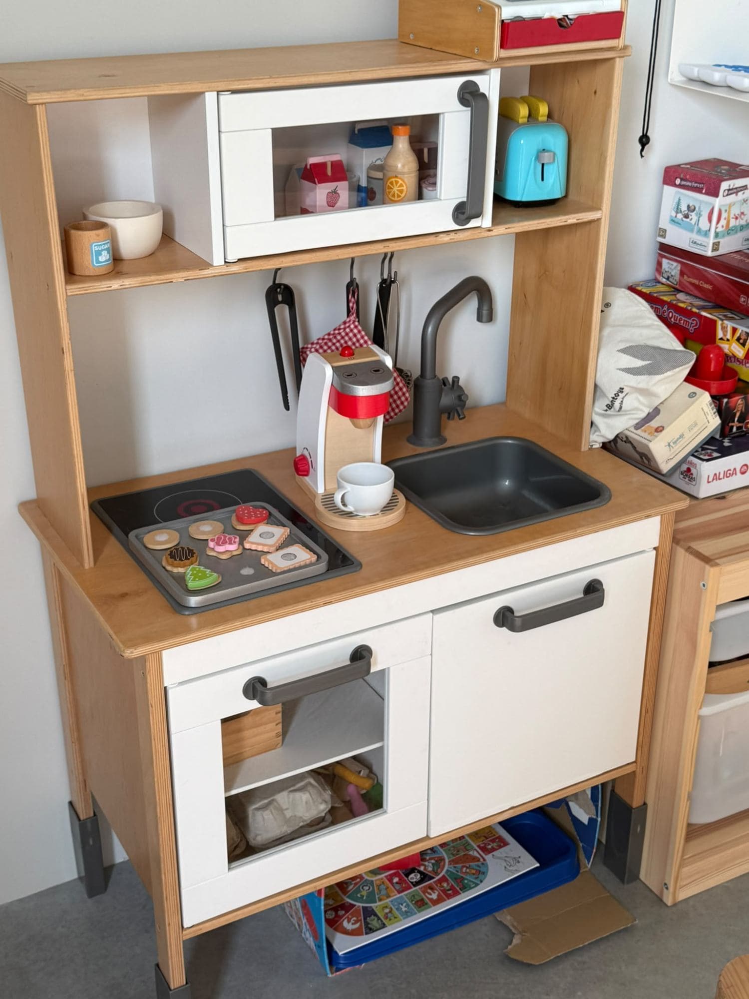 DUKTIG play kitchen, birch, 72x40x109 cm