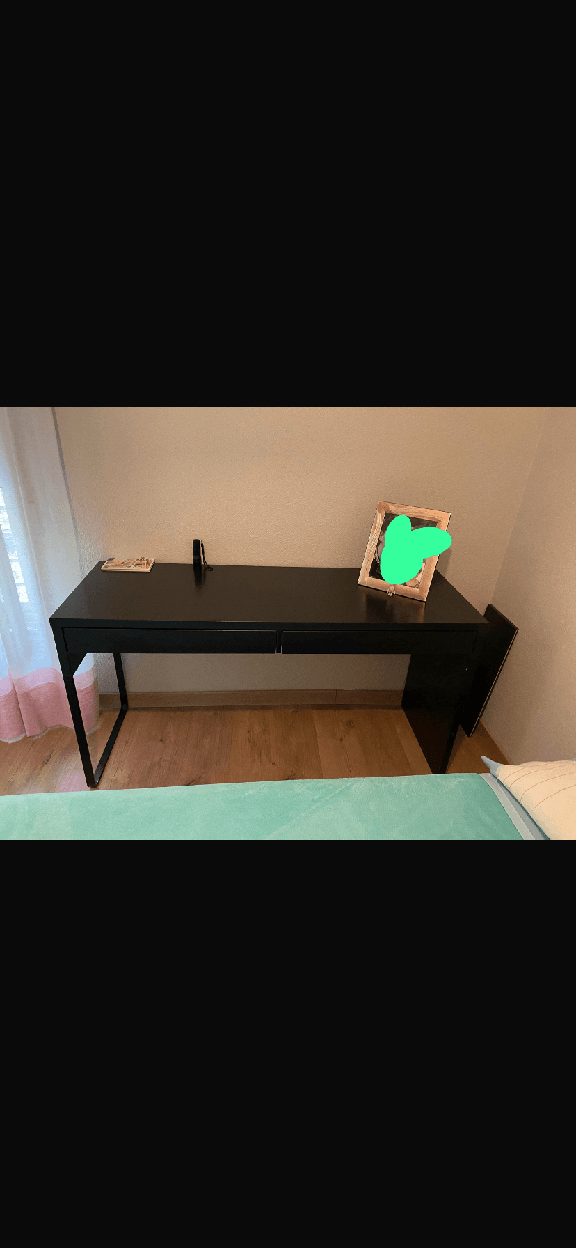 HEMNES 2 tiraderadun idazmahaia, beltz-marroia