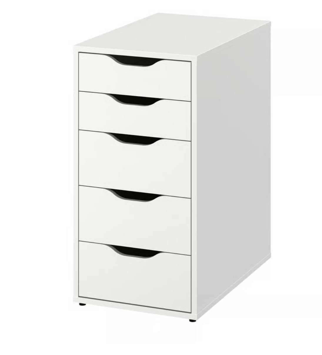 CAJONERA ALEX moble de caixóns con rodas, branco/negro, 36x76 cm