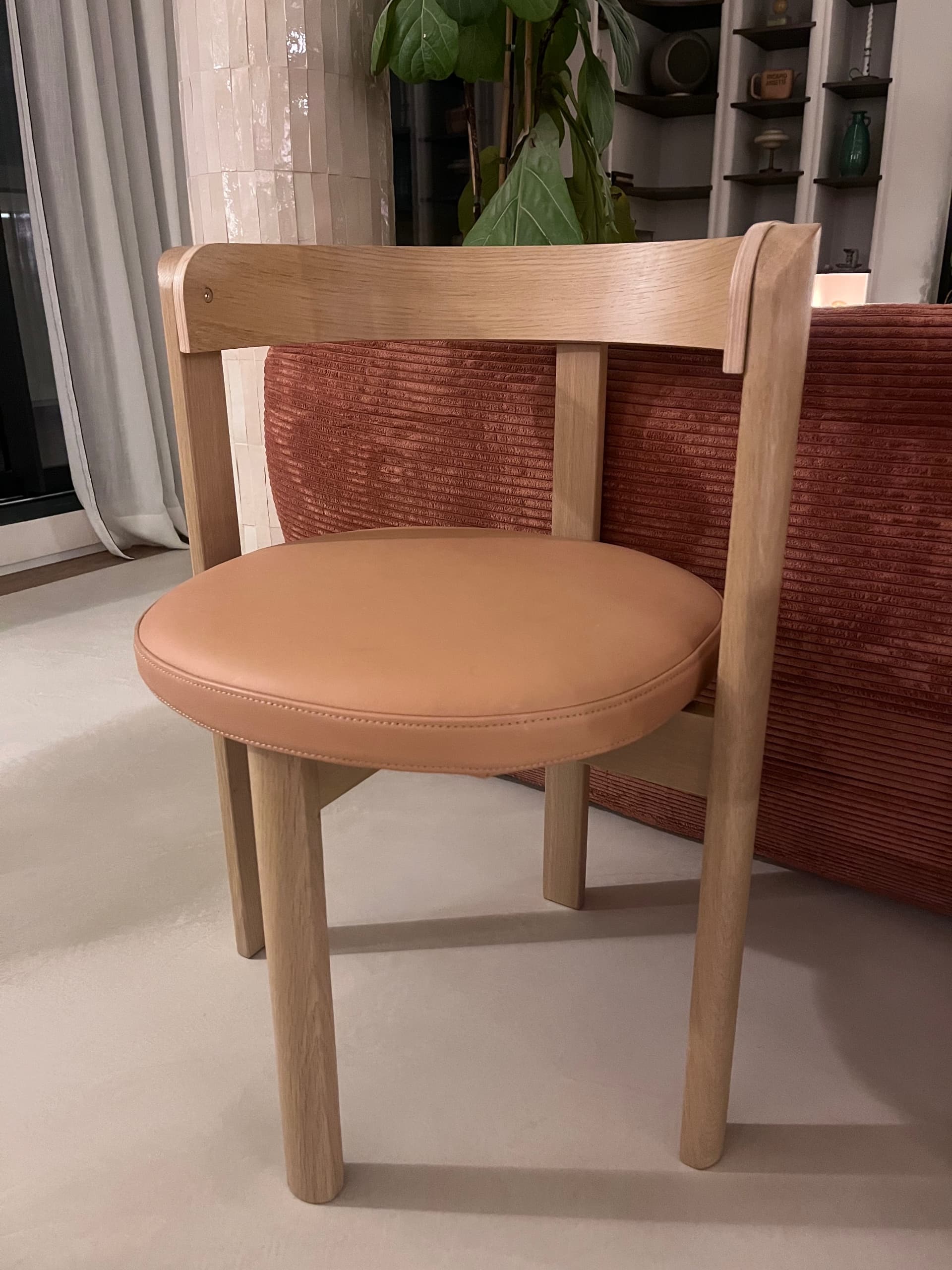 STOCKHOLM: 2 UNITS chair, oak/leather