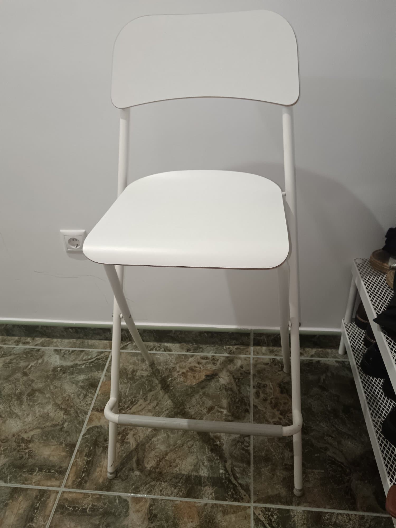 FRANKLIN tallo alto pregable, branco/branco, 74 cm