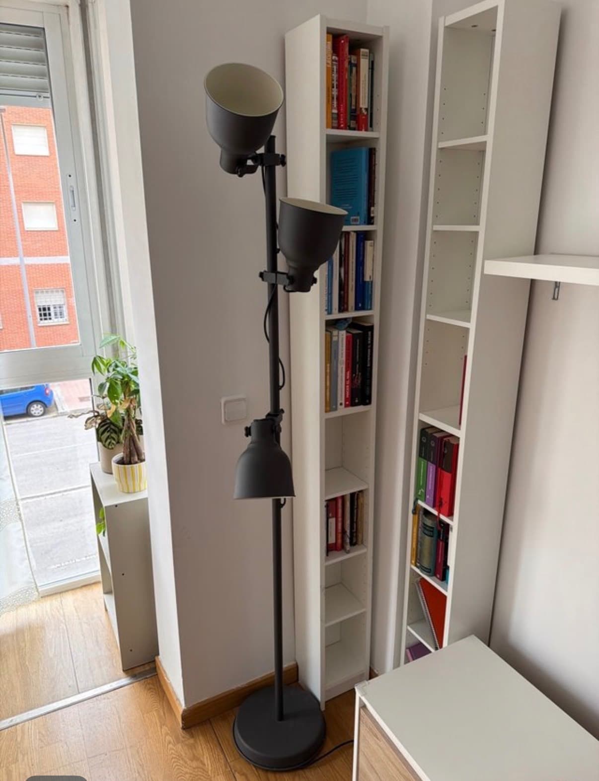 HEKTAR floor lamp with 3-spot, dark grey