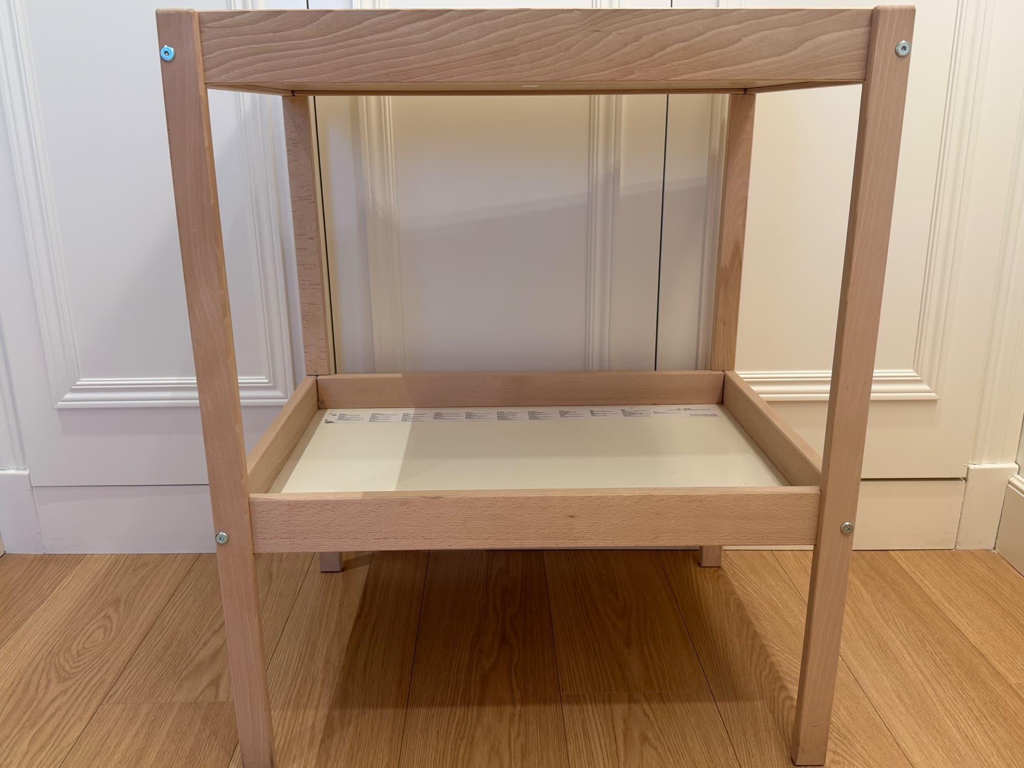 SNIGLAR cambiador, faia/branco, 53x72x87 cm