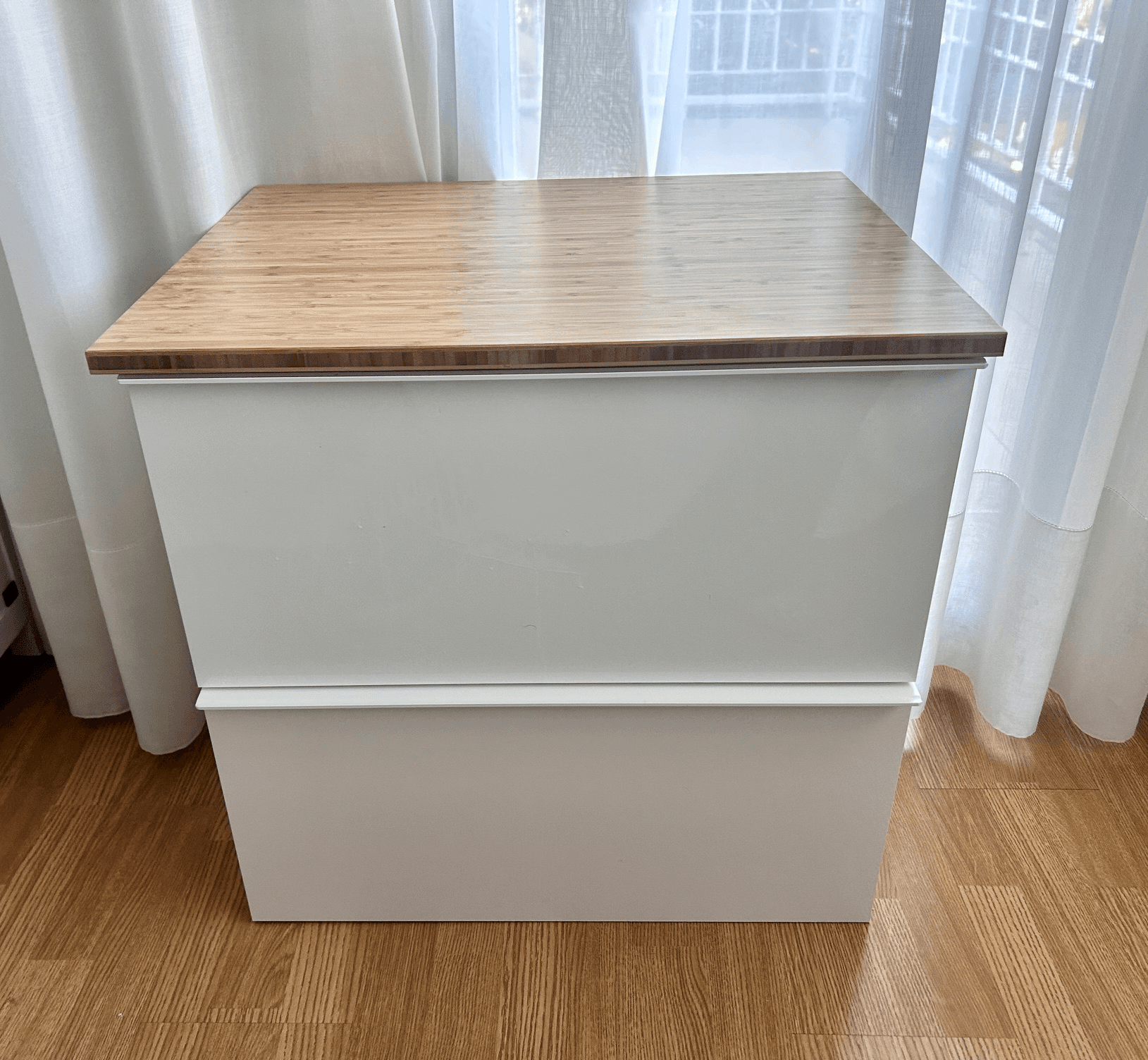 GODMORGON + TOLKEN wash-stand with 2 drawers, high-gloss white