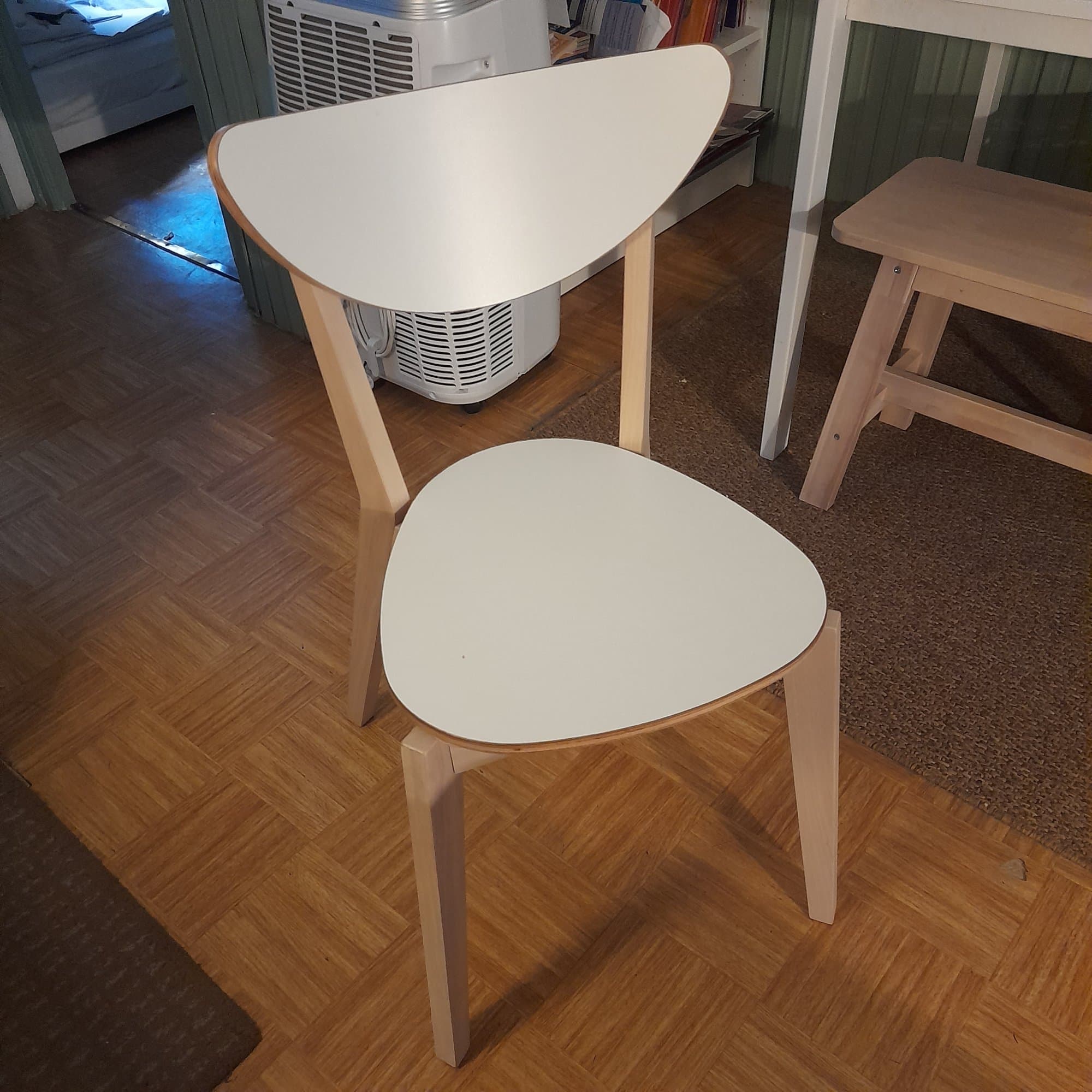 NORDMYRA silla, blanco/abedul