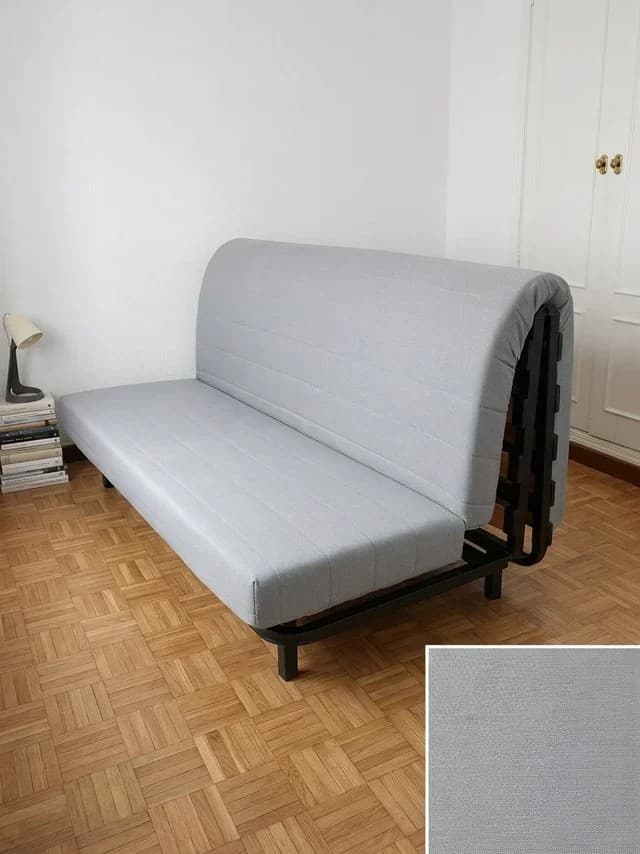LYCKSELE LÖVÅS 2-seat sofa-bed, Knisa light grey
