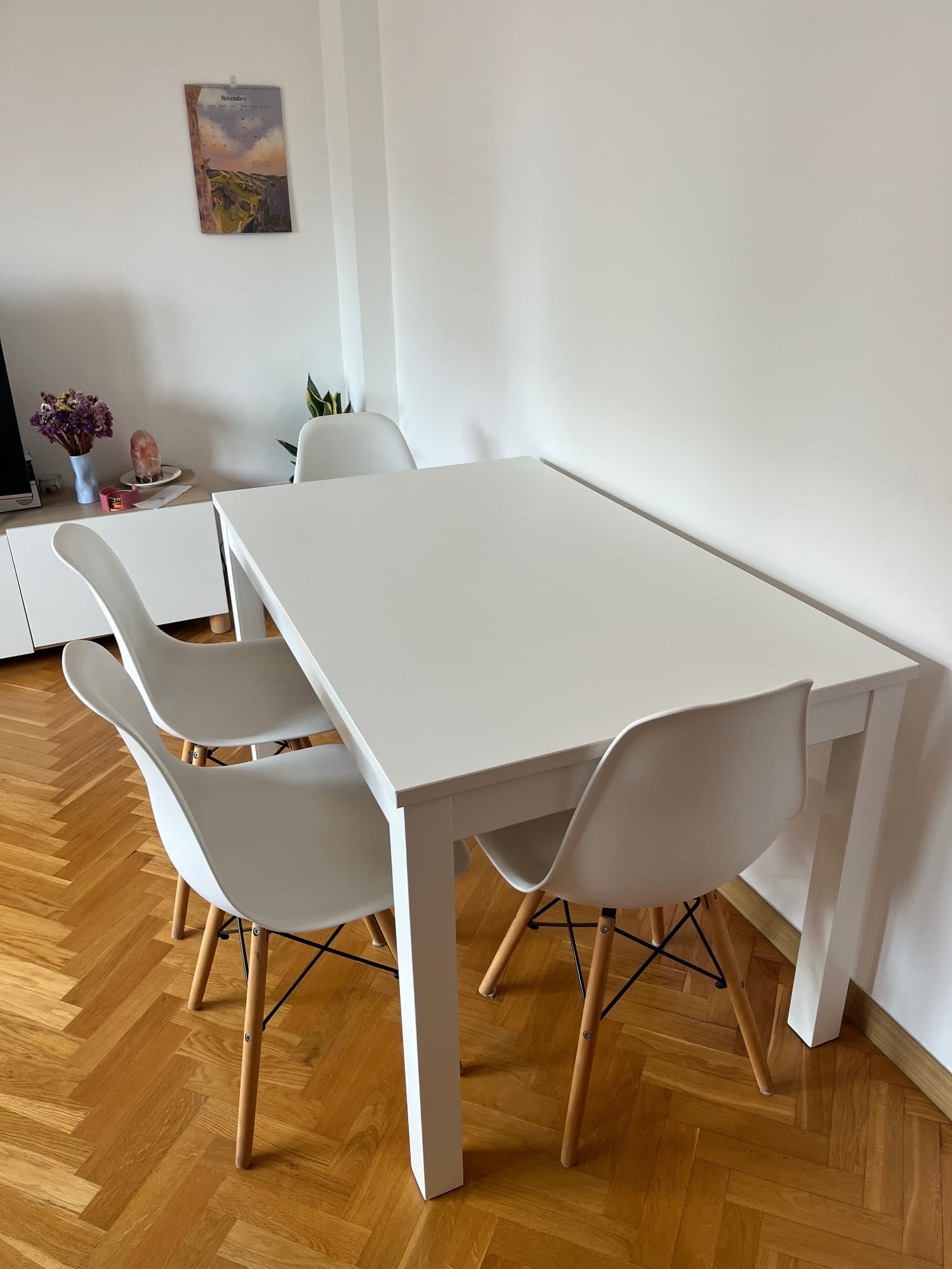 BJURSTA taula extensible, blanc