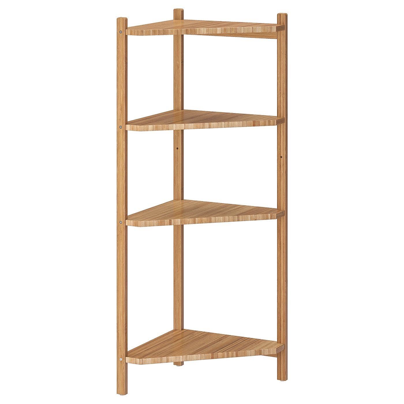 RÅGRUND mòdul cantoner de prestatge, bambú, 34x99 cm