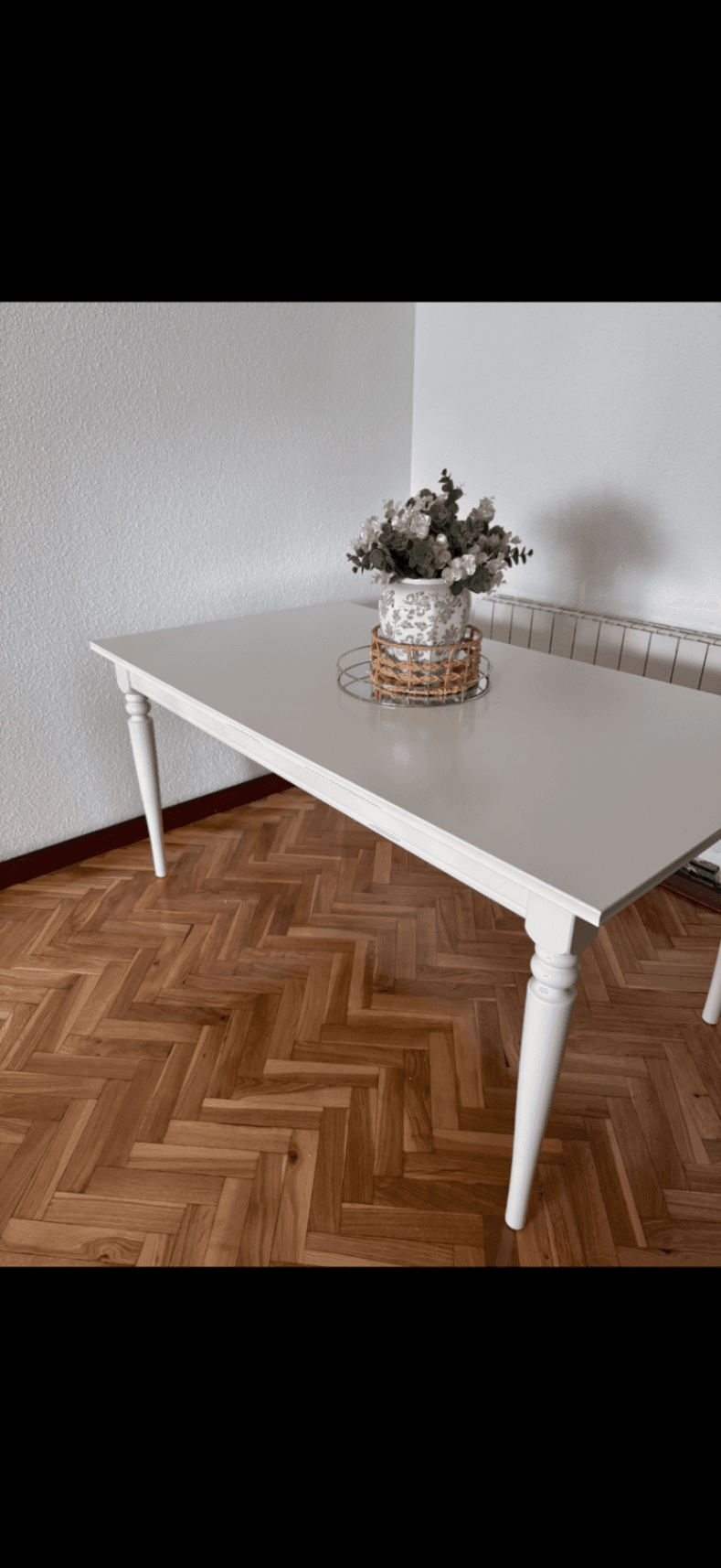 ROSENTORP mesa extensible, branco, 155/215x87 cm