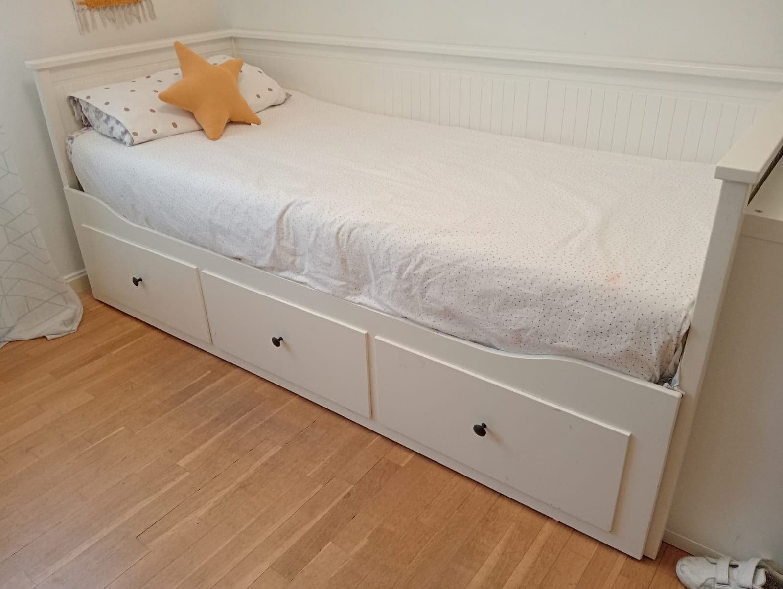HEMNES estrutura diván con 3 caixóns, branco, 80x200 cm
