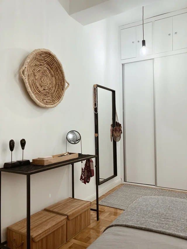 NISSEDAL mirall, negre, 65x150 cm