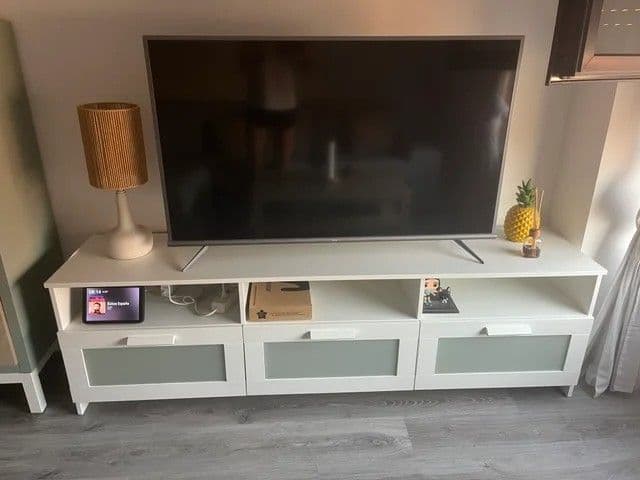 BRIMNES TB-altzaria, zuria, 258x41x95 cm