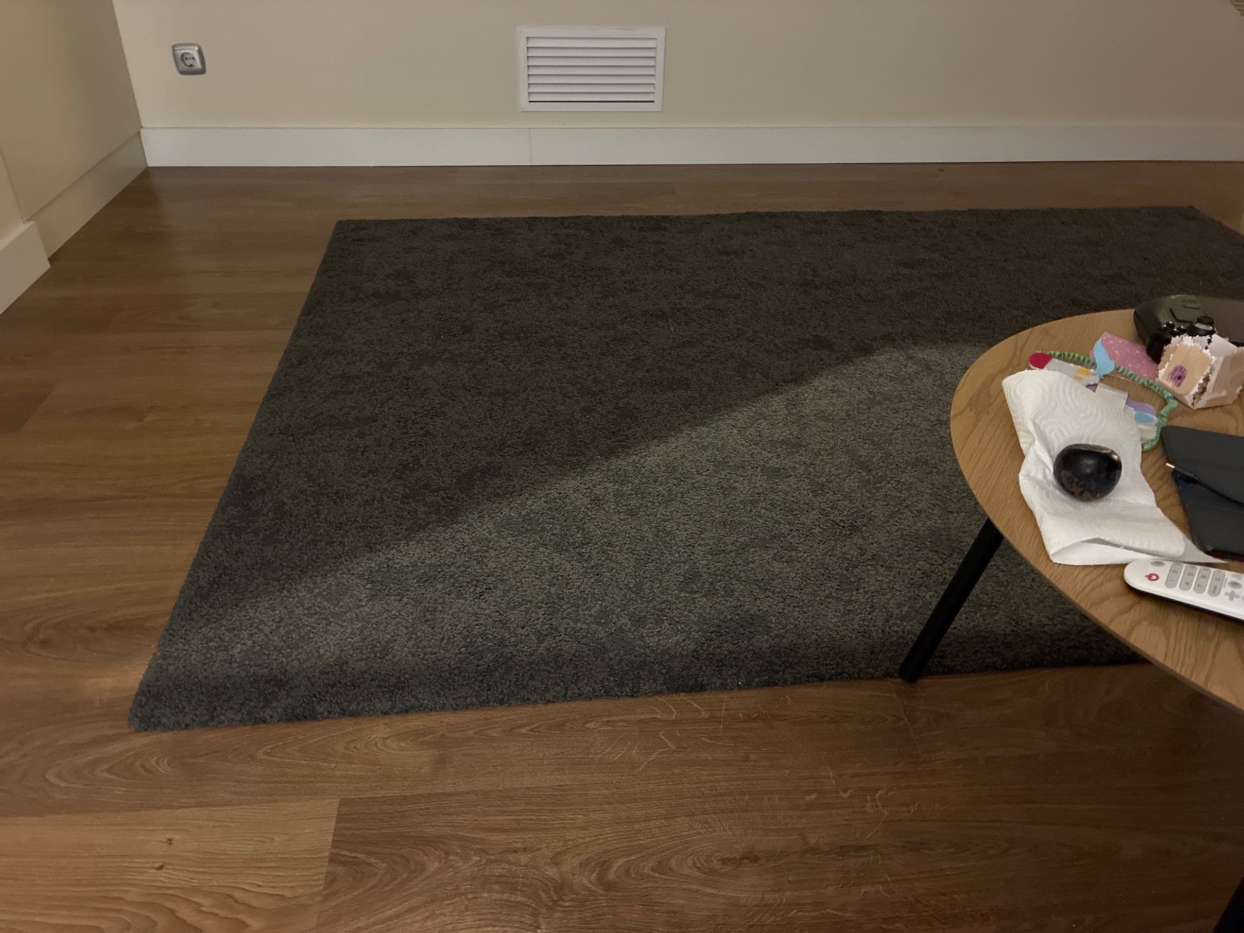 STOENSE alfombra, pelo curto, gris, 170x240 cm