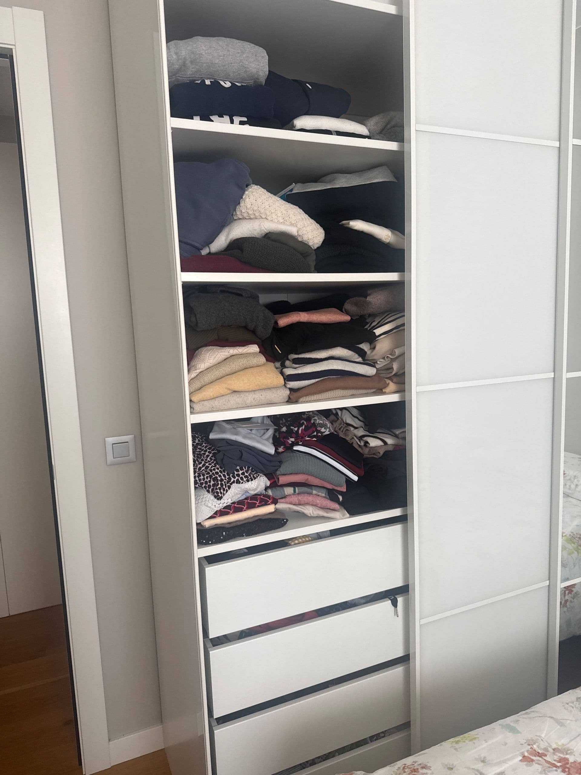 PAX 3 wardrobe frames, white, 200x58x236 cm