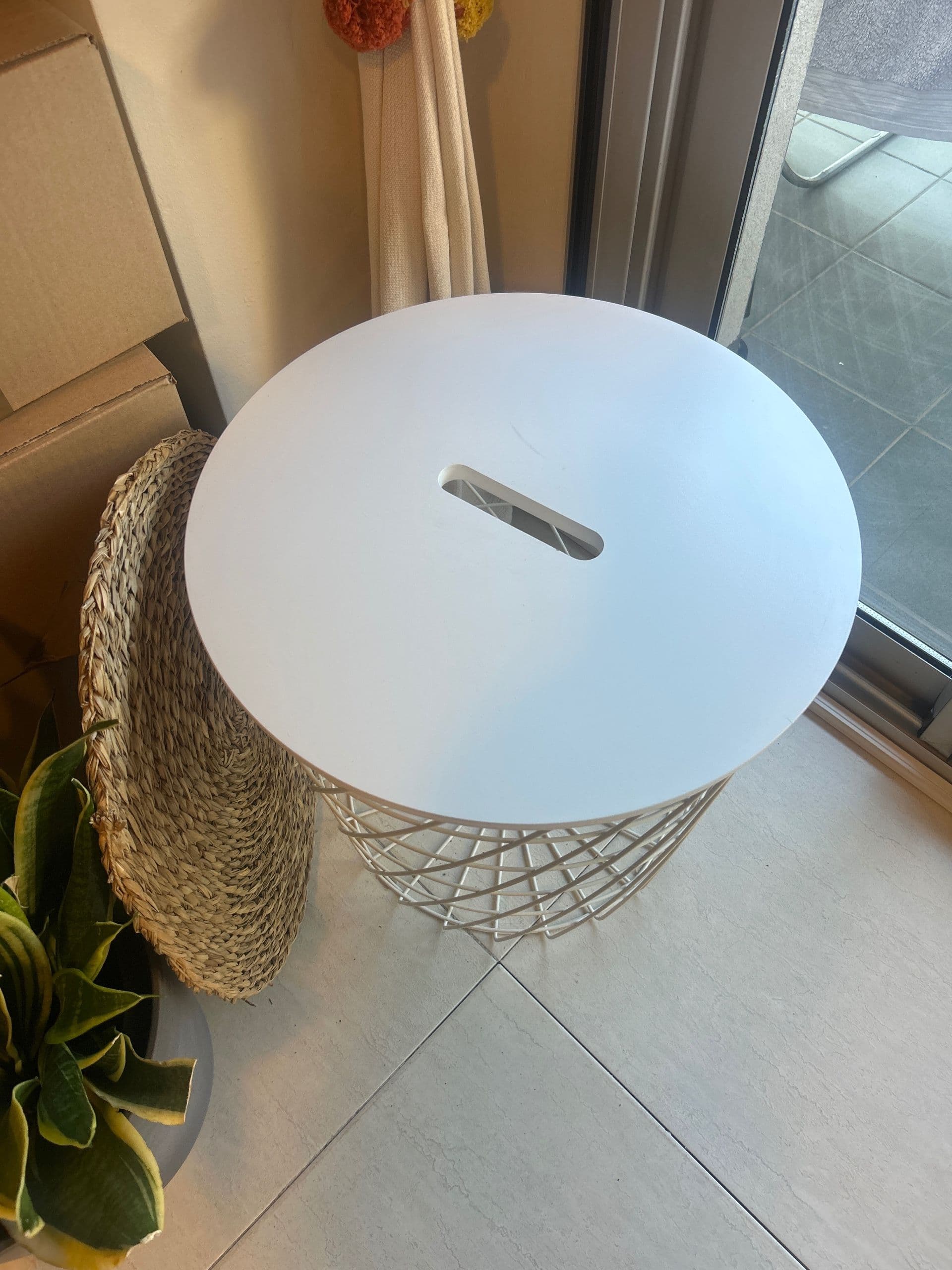 KVISTBRO mesa de almacenaje, blanco, 44 cm