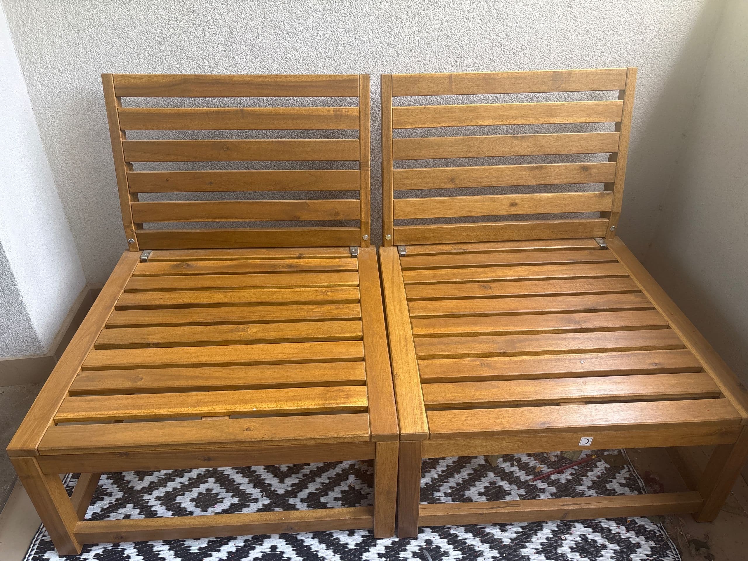 NÄMMARÖ cadira jardí, tint marró clar, 63 cm