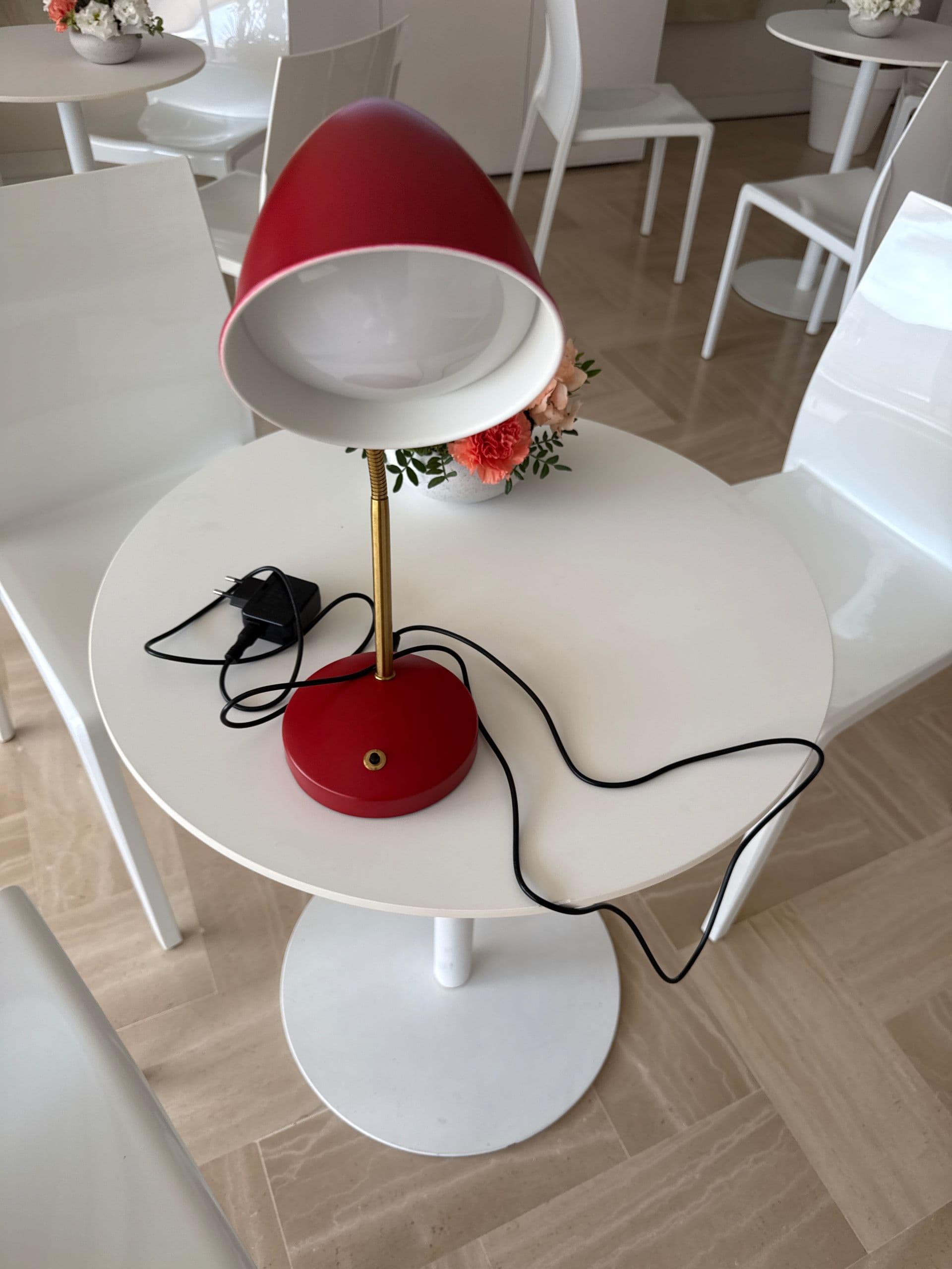 ISNÅLEN llum de treball+LED, vermell/color llautó