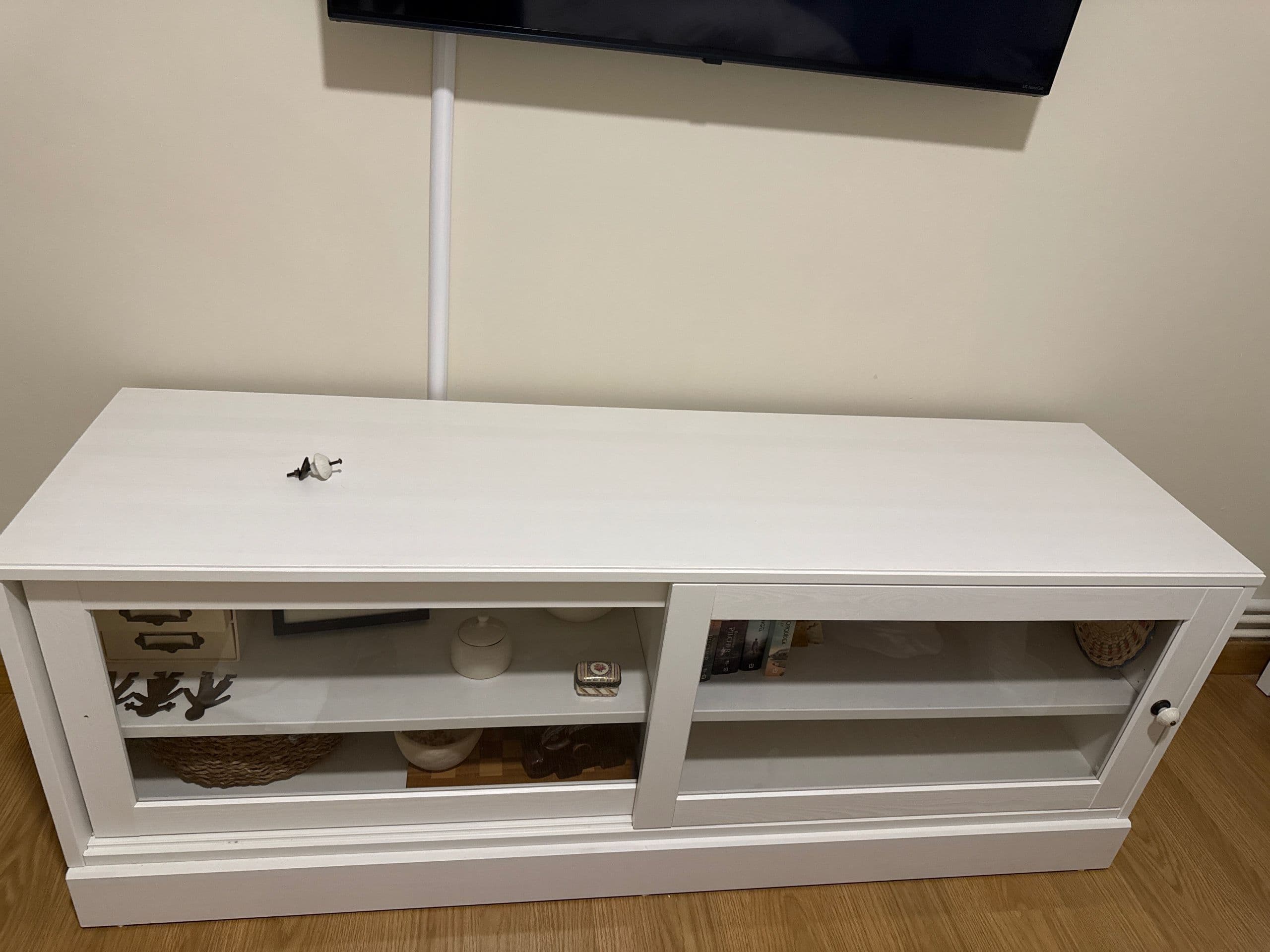 HAVSTA moble de TV amb sòcol, blanc, 160x47x62 cm