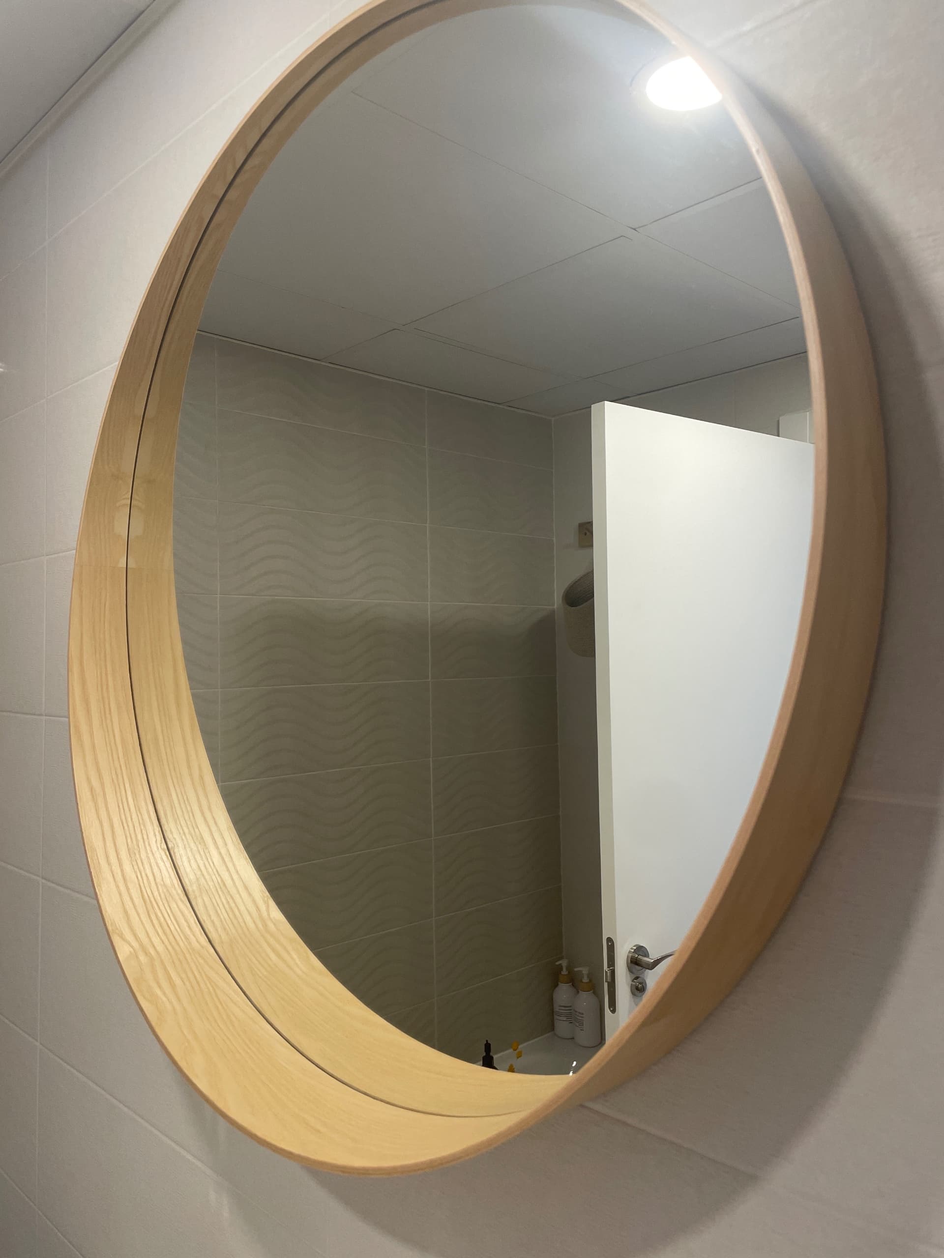 ROTSUND espejo, blanco, 80 cm