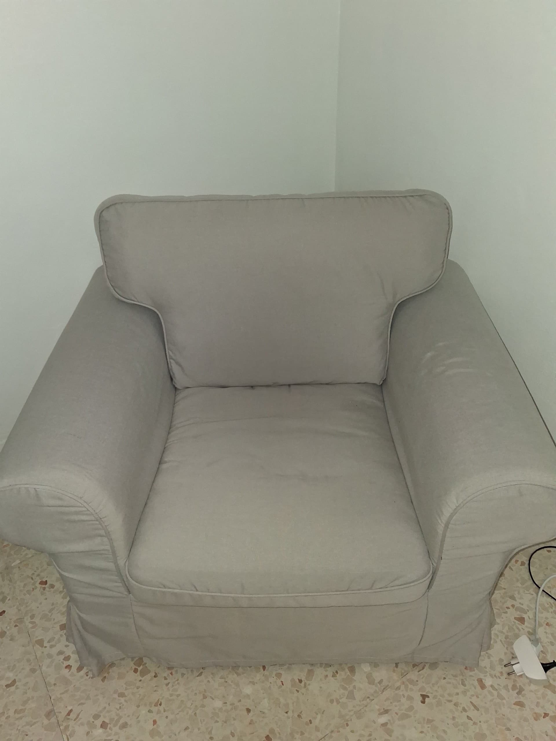 EKTORP cadeira de brazos, Kilanda beixe claro