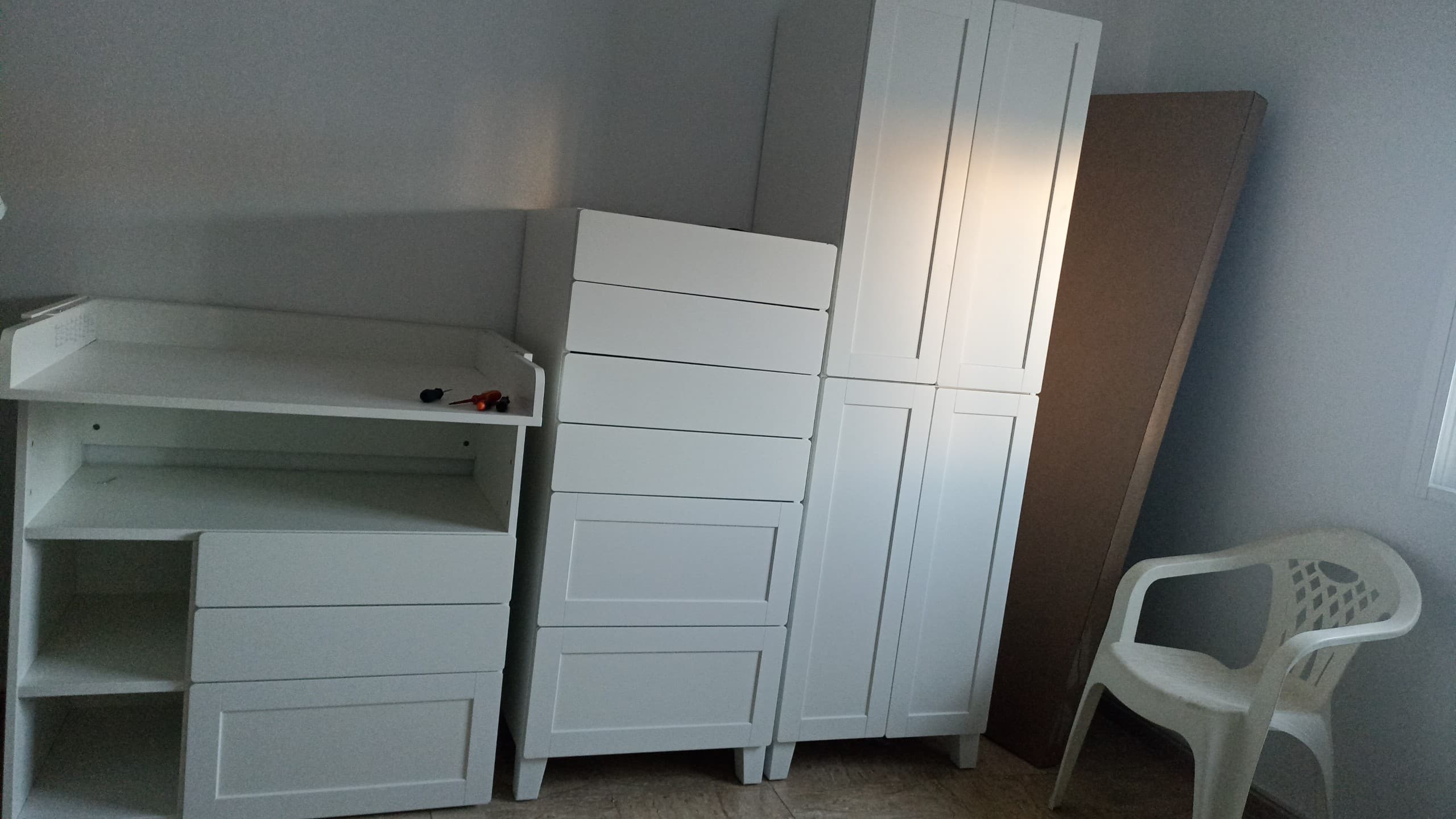 SMÅSTAD / PLATSA armario, blanco blanco/con 2 barras de armario, 60x42x181 cm