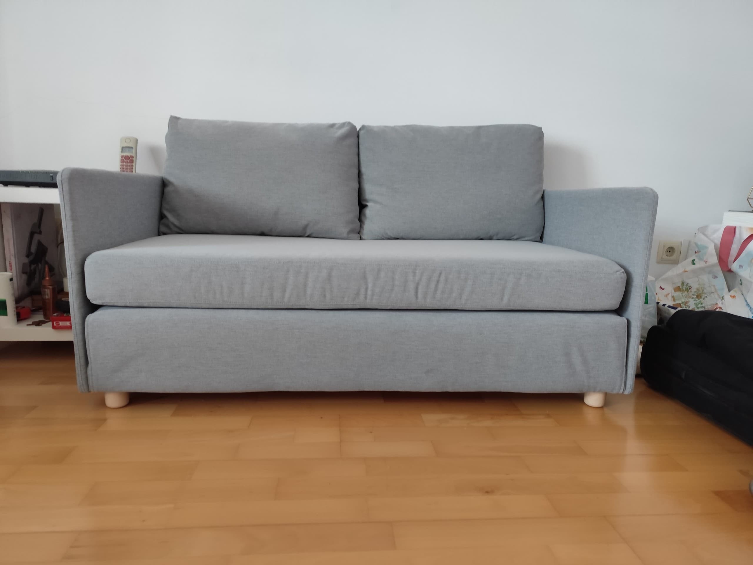 FRIDHULT sofá cama, Knisa gris claro