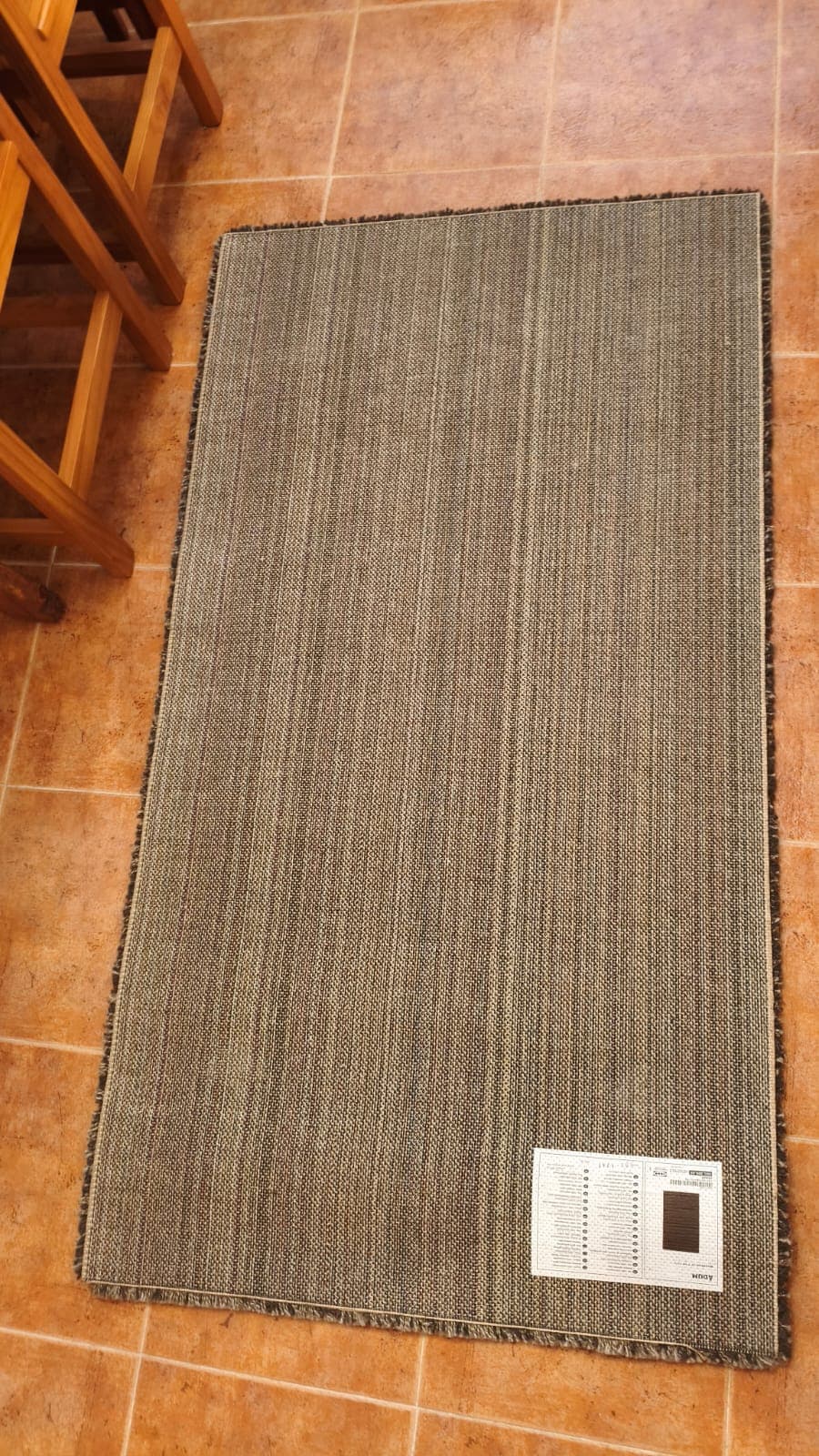 TIPHEDE alfombra, negro/natural, 80x150 cm